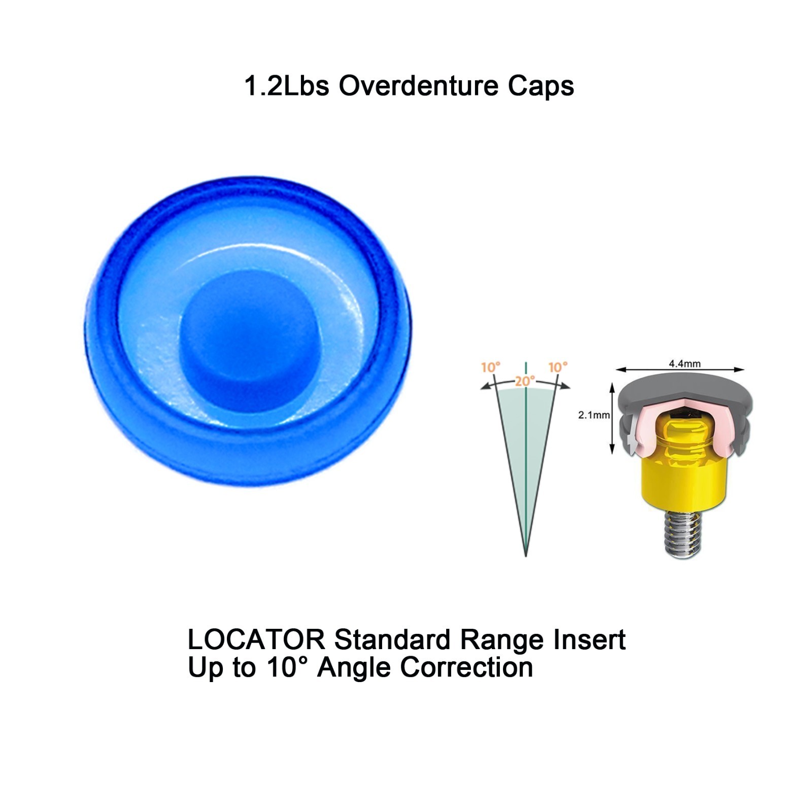 US Dental Overdenture Retention Caps For Implant Locator Abutment Inserts