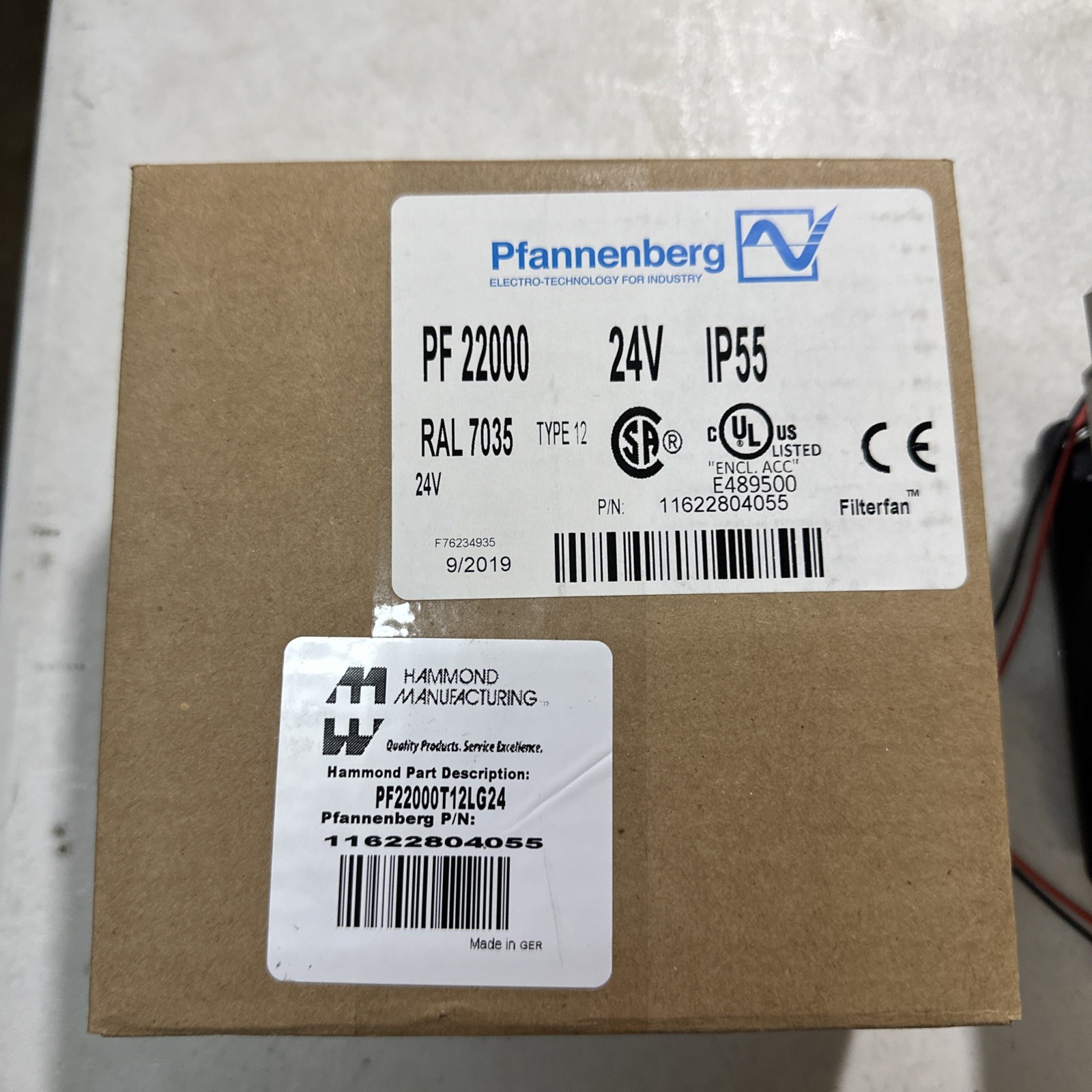 Pfannenberg Filter Fan Pf22000 24V Ip55 Brand new in package