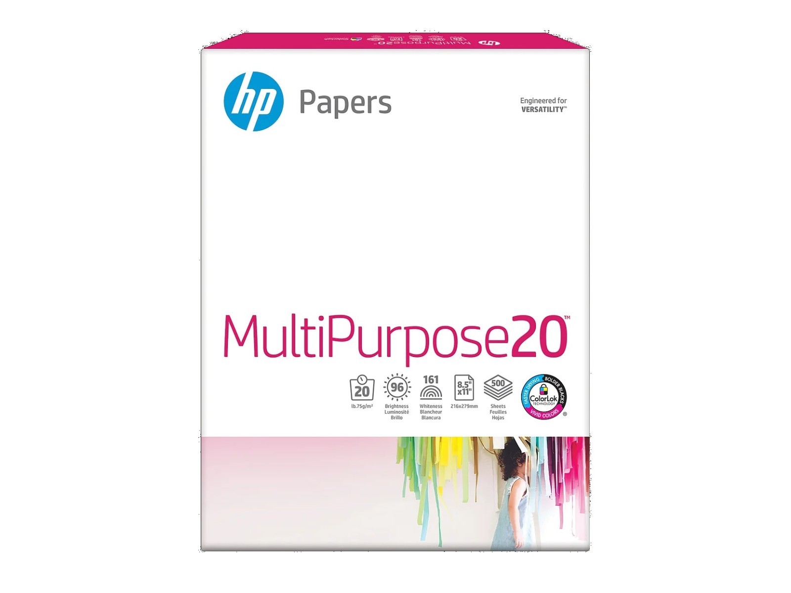 HP Multipurpose Paper, 500 Sheets , Letter ,8.5 x 11 in, HPM1120R.