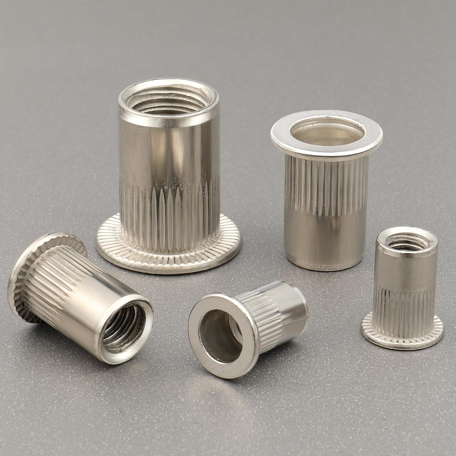 VGBUY 80Pcs 10-32UNC Rivet Nut 304 Stainless Steel Rivnut Threaded Insert Nut, K