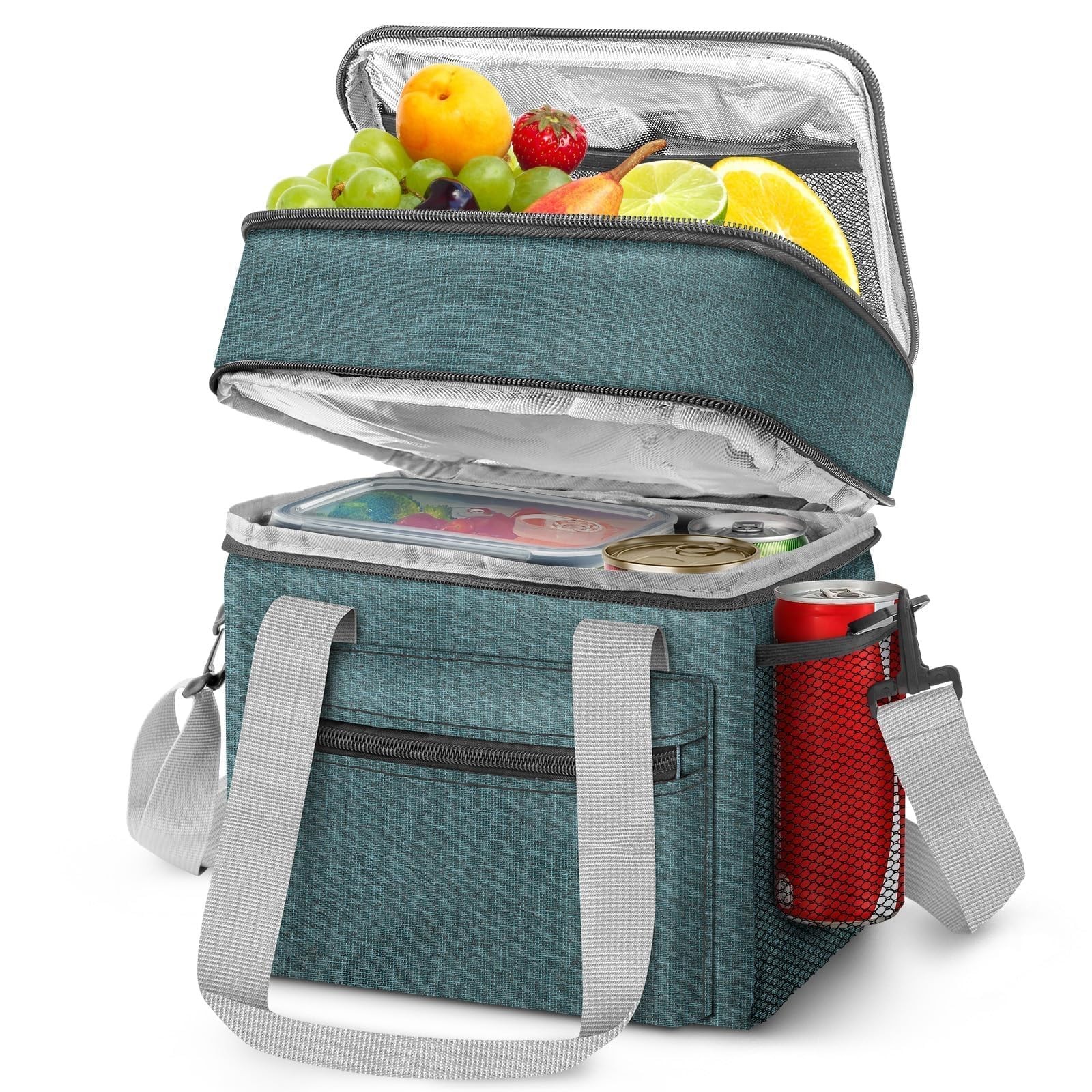 EEEKit Insulated Lunch Bag 14L Double Compartment Leakproof – Cooler Navy