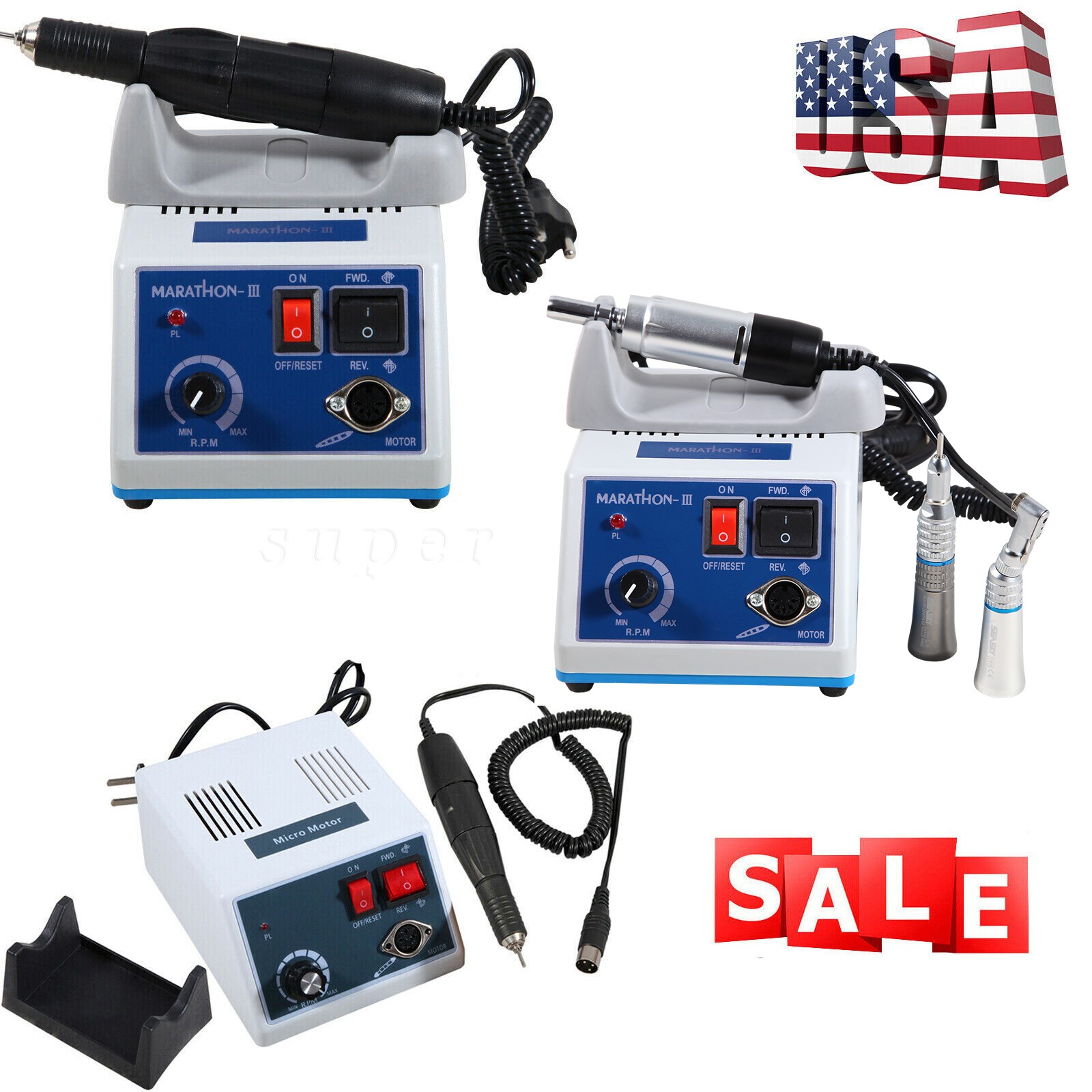 Dental Lab Marathon Electric Micromotor N3/ 35K RPM Motor Polishing Handpiece Or