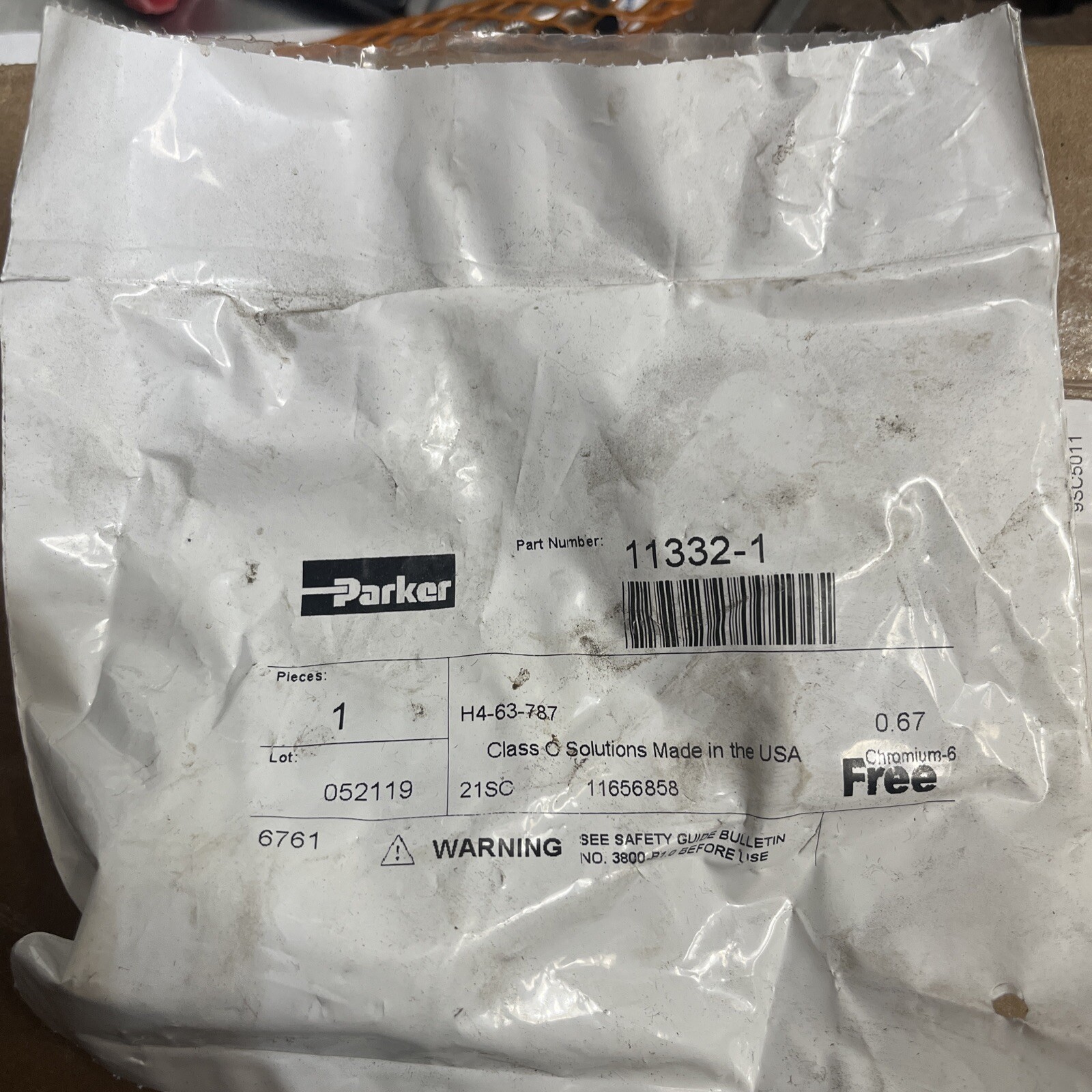 Parker H4-63-787 Hydraulic 1/2” Quick Coupling steel nipple, ISO 7241-1 series B