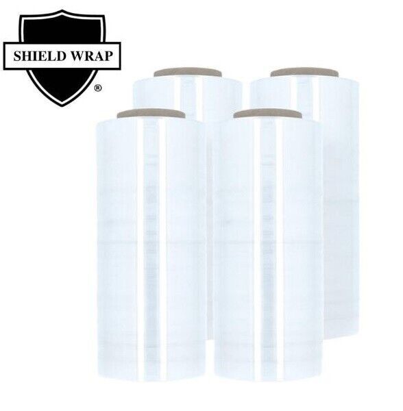 18″ x 1500′ 80 Gauge 4 Rolls Cast Hand Pallet Stretch Wrap Clear Shrink Film