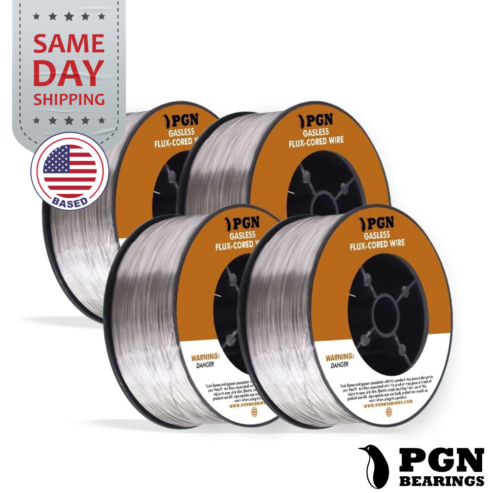 (4 x 2-Lb Spools) E71T-11 .030″ Gasless Flux Core Mild Steel MIG Welding Wire