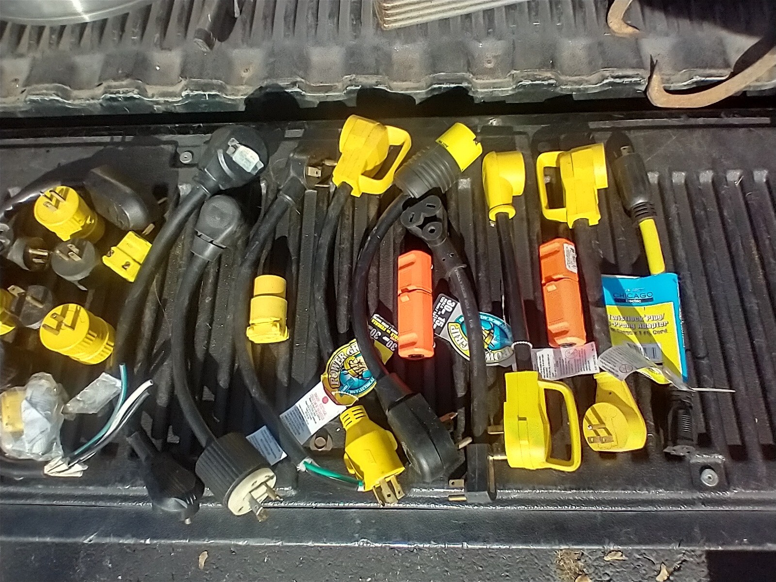 Huge Variety Lot of 22  Park Power RV Marine Adapters Plugs Recep 125V, 15-30A,