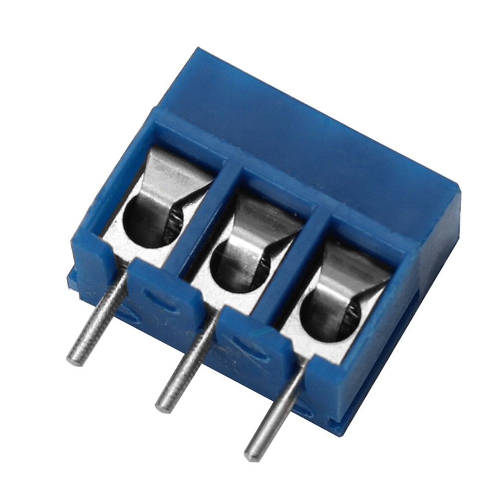 60pcs KF301-2/3-Pin Pole 5mm Pitch PCB Mount Screw Terminal Block Blue US