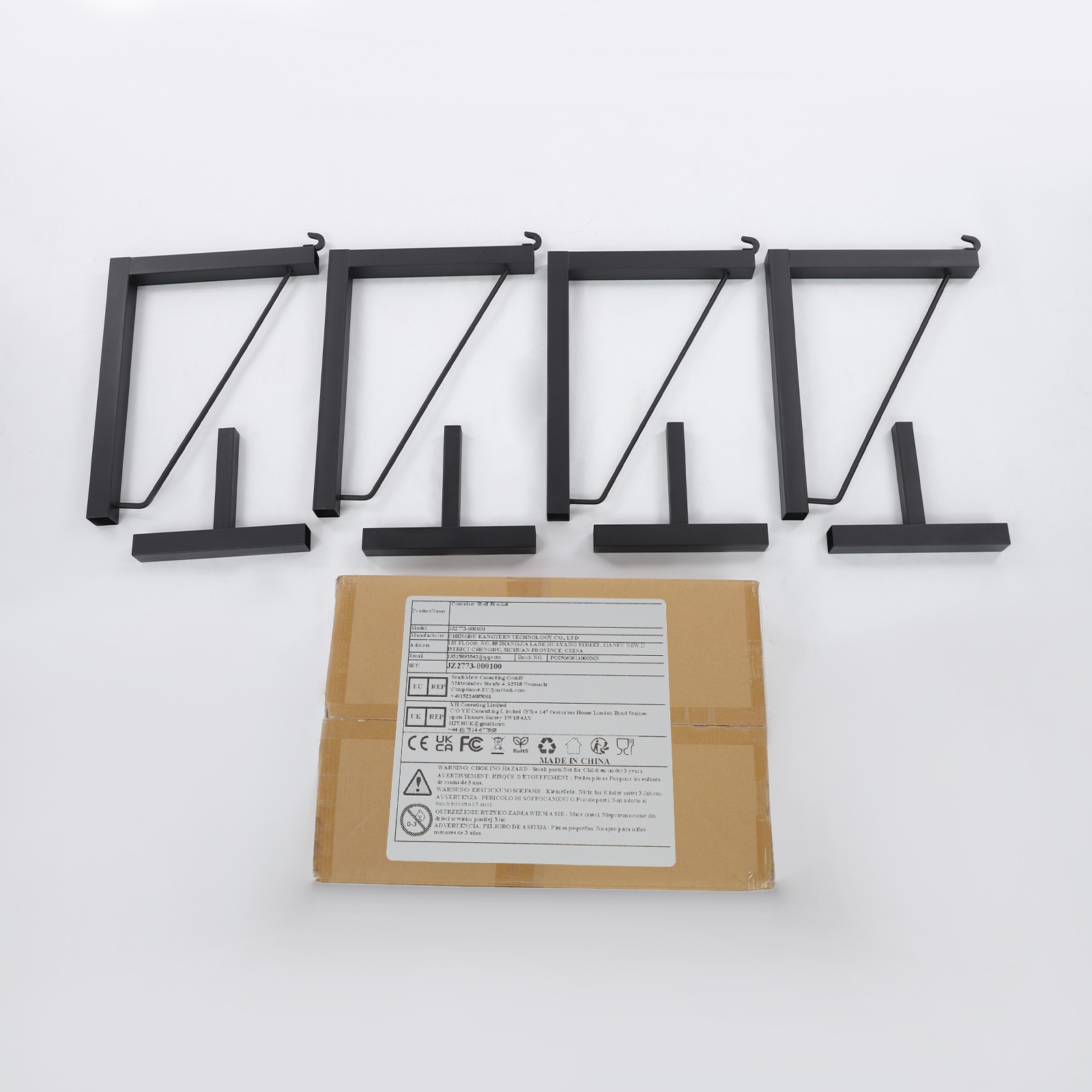 4x Container Shelf Bracket Shipping Container Bracket Triangular 249.48kg/550lbs