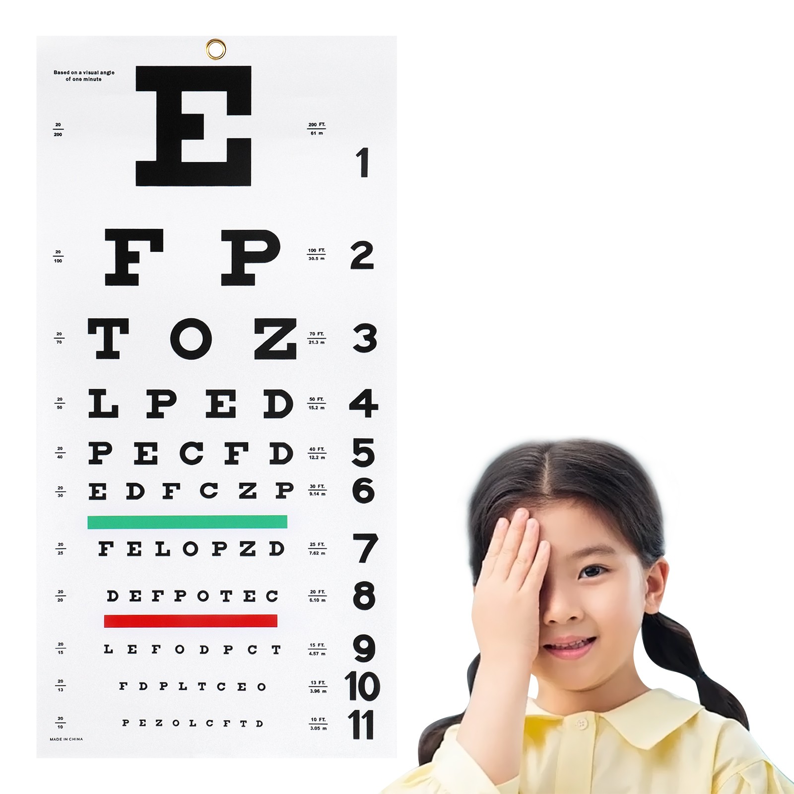 Eye Testing Charts for Visual Acuity Measurement and Eye Examinations