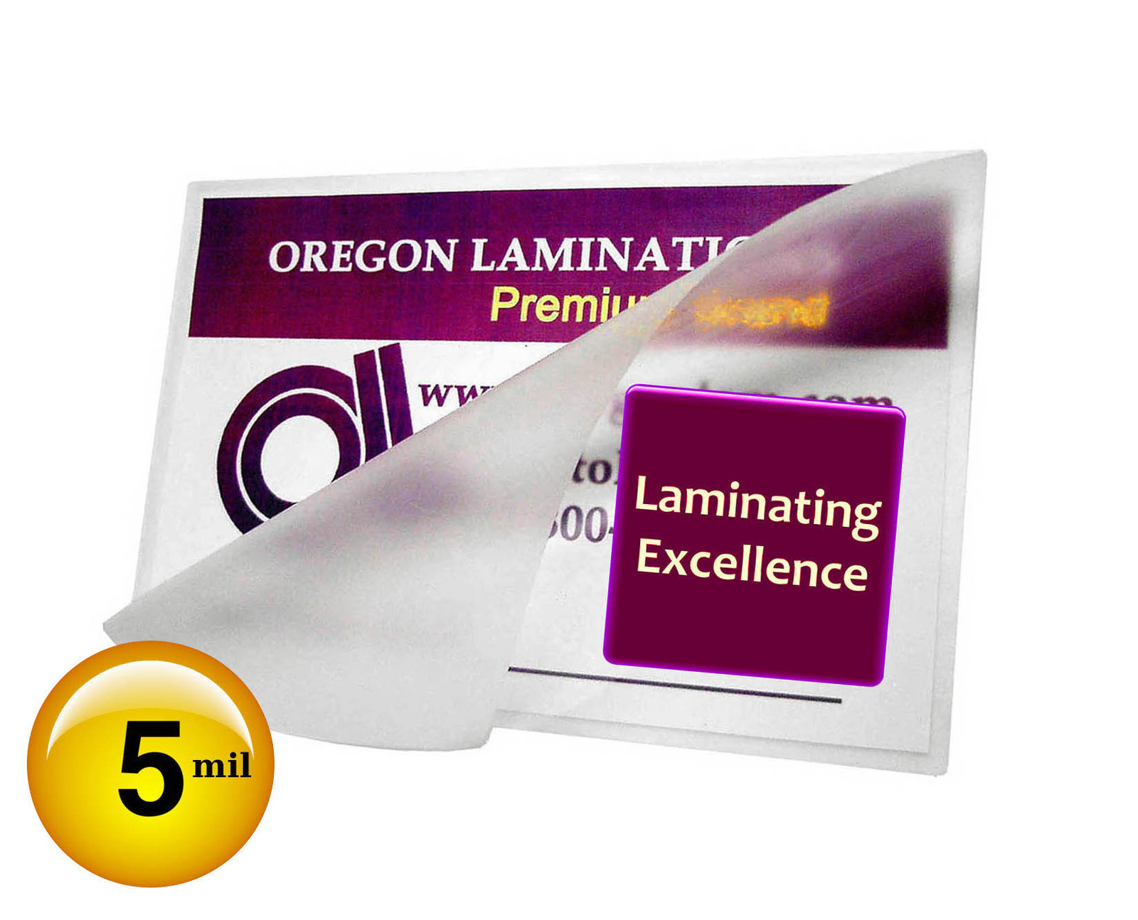 500/pack 5 Mil Key Card size Hot Laminating Pouches 2-1/2 x 3-7/8 Clear Glossy