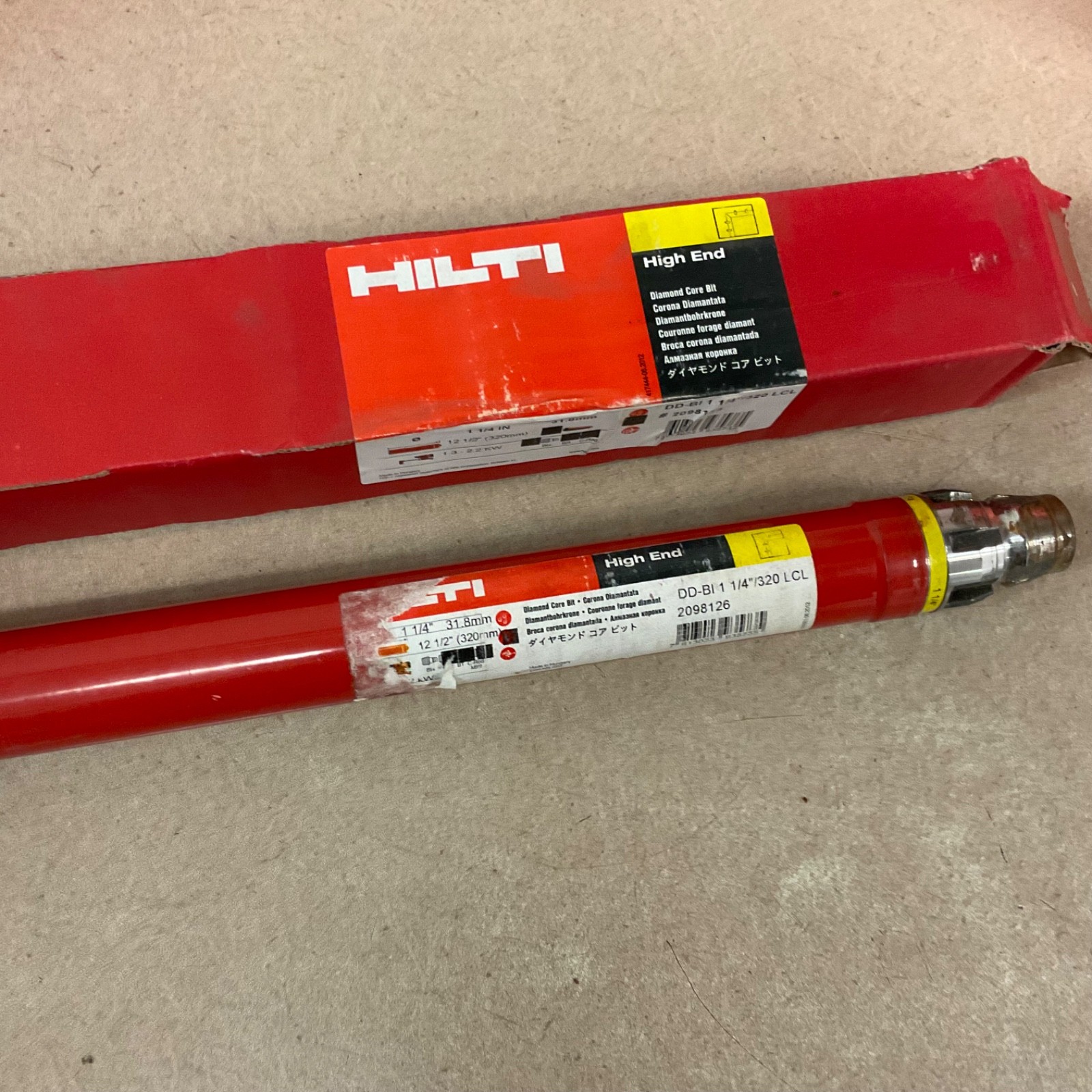 Hilti DD-BI 1-1/4″/320 LCL DIAMOND CORE BIT 2098126 FOR DD DRILL, 32mm DIA, 12”L