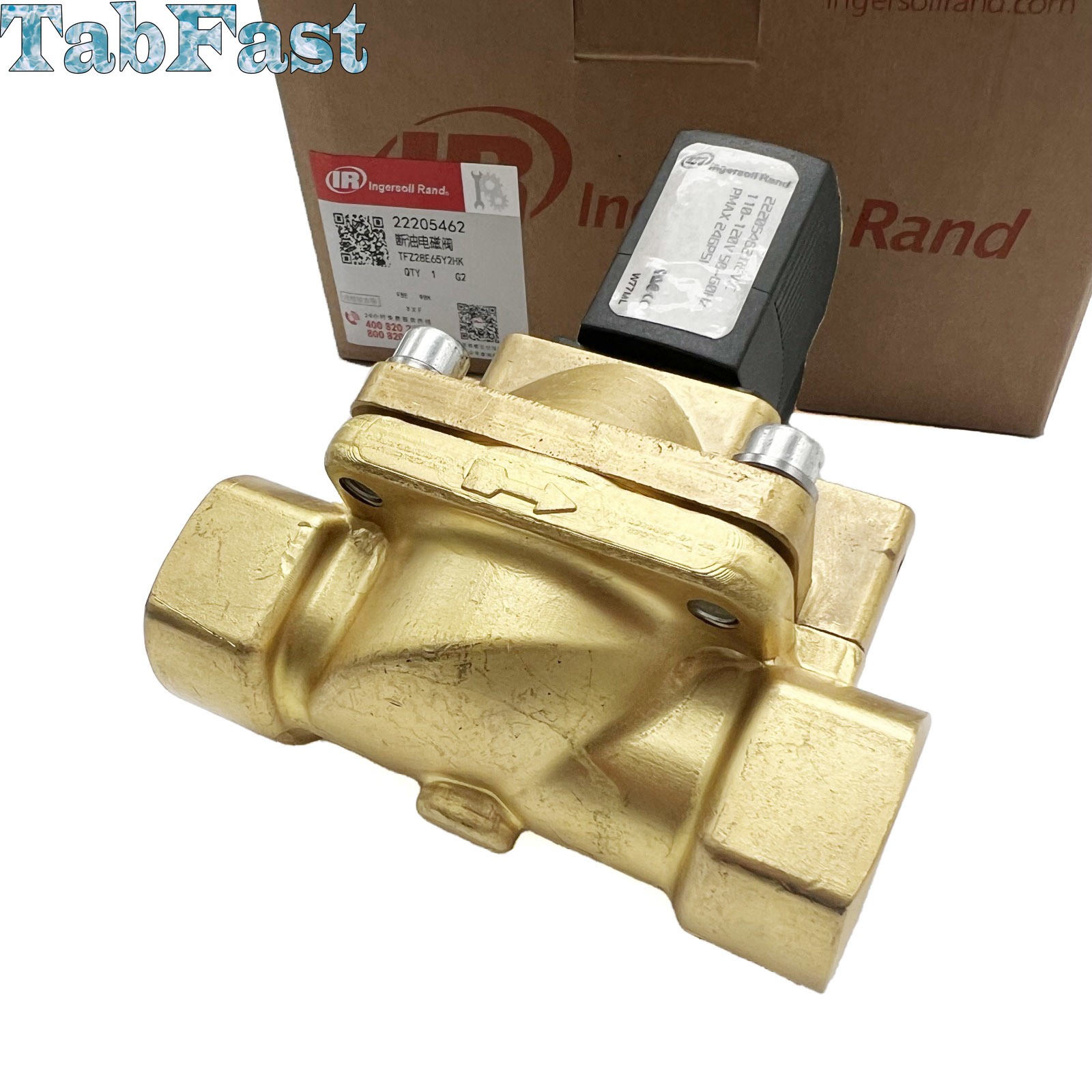 22205462 Rev C 2/2 Way Solenoid Valve 8W Pmax246 for Ingersoll Rand 110-220v