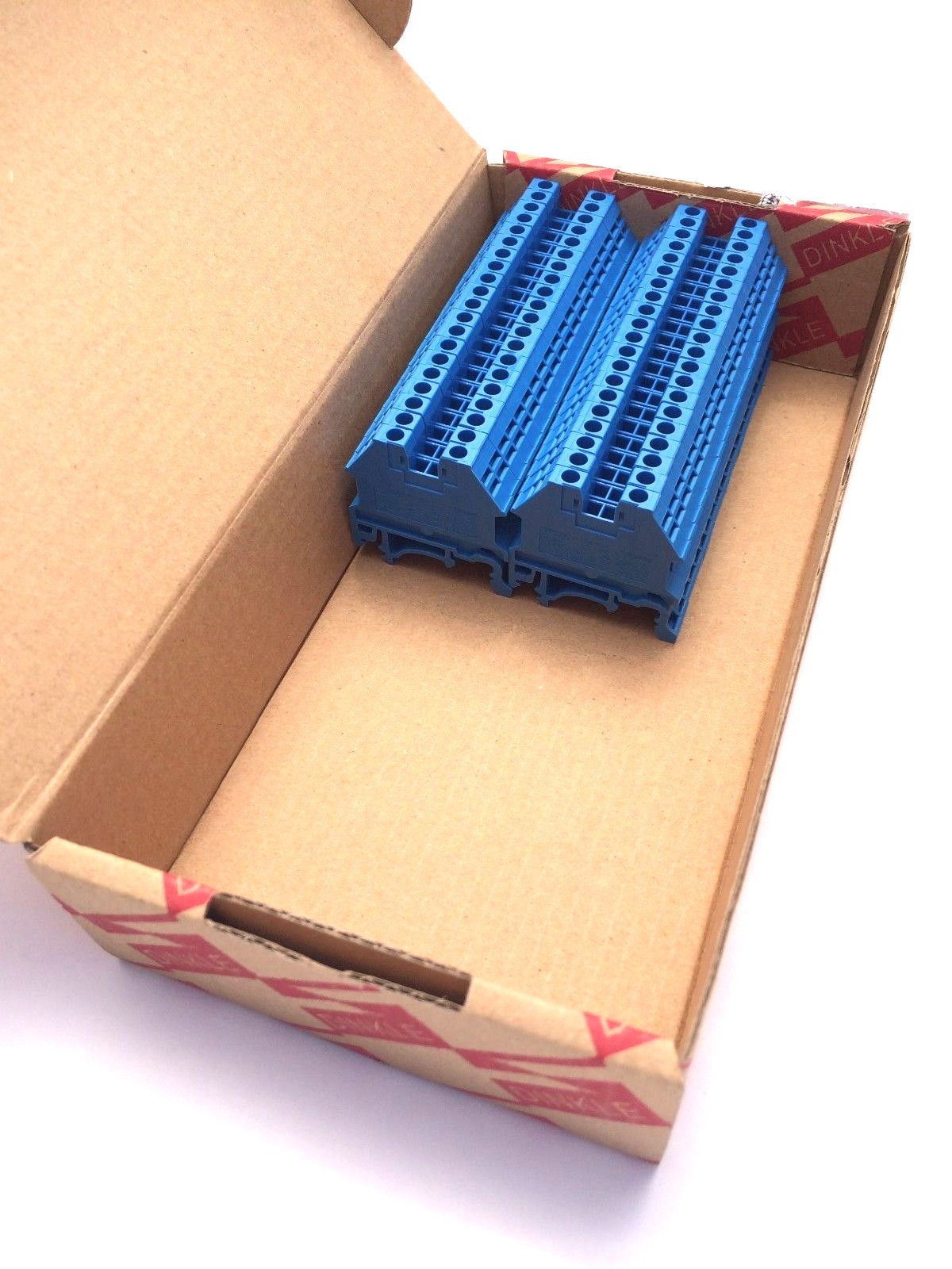 DIN Rail Terminal Blocks 40 Quantity DK2.5N-BL Dinkle Blue 12 AWG Gauge 20A 600V