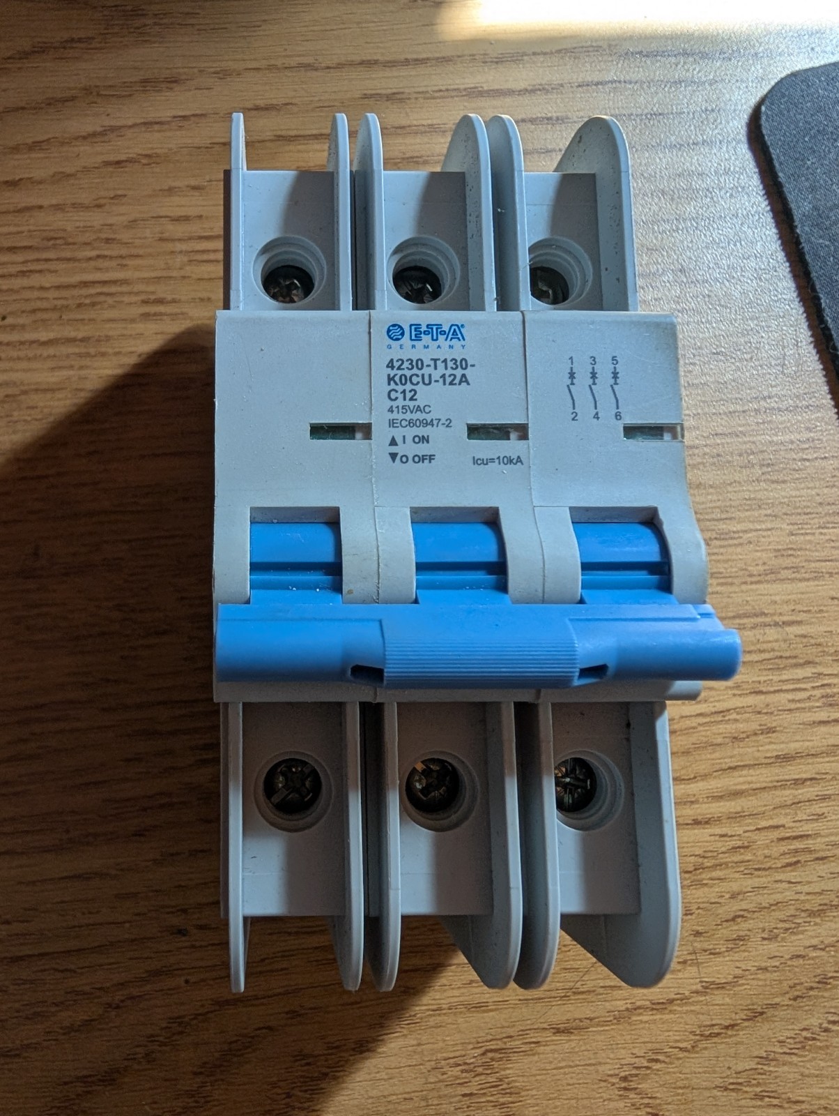 ETA 4230-T130-K0CU-12A C12 Circuit Breaker 12A 415Vac 3Pole NEW