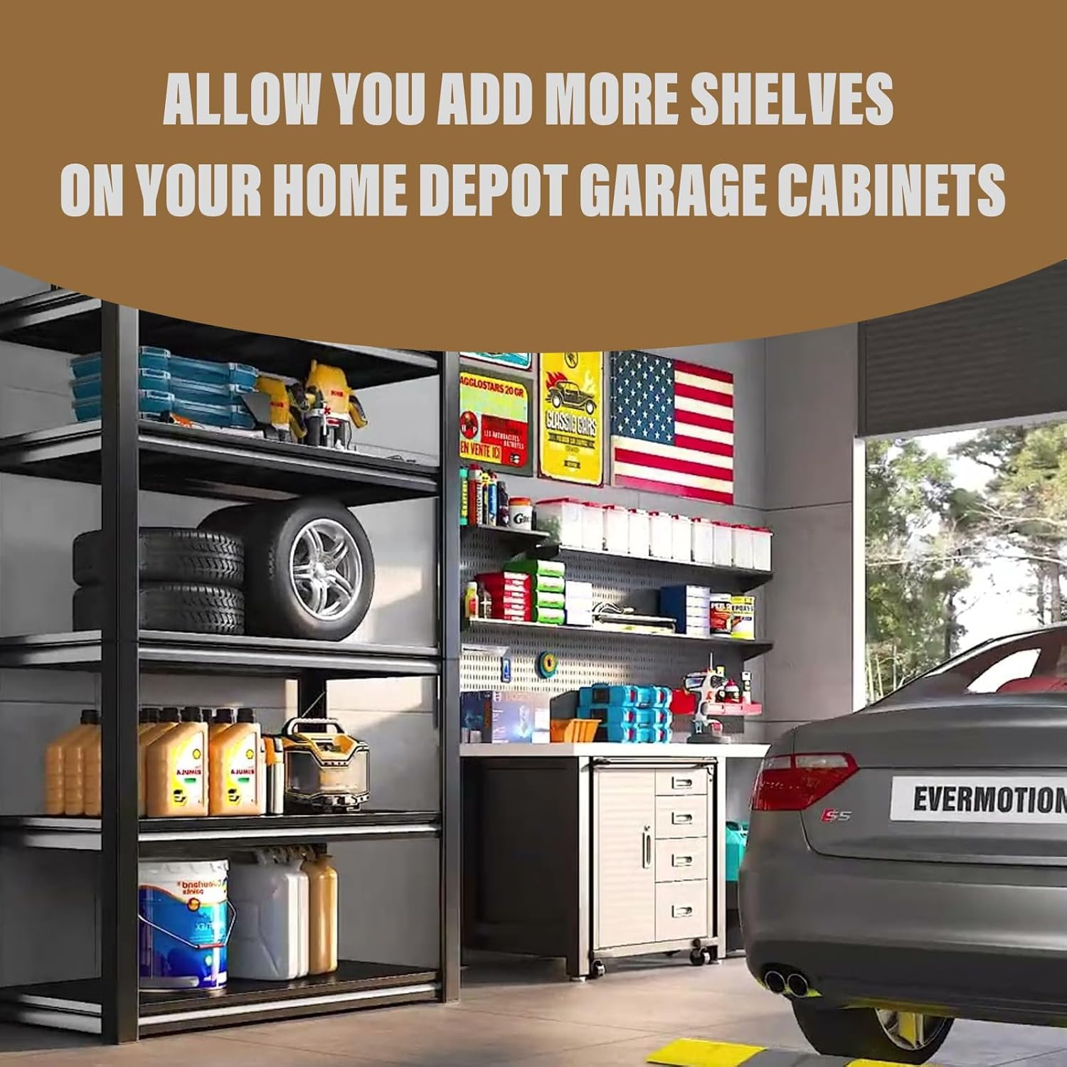 Metal Cabinet Shelf Clips for Husky Garage – Removable 8 Pack, Sliver