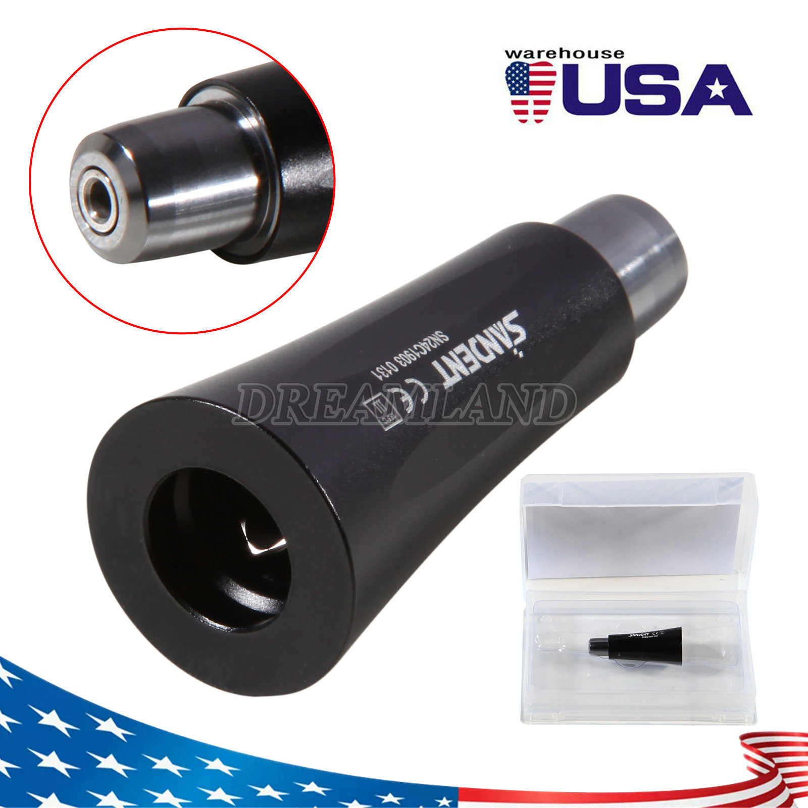 Dental Hygiene Prophy Handpiece Straight Nose Cone 4:1 for E Type Electric Motor