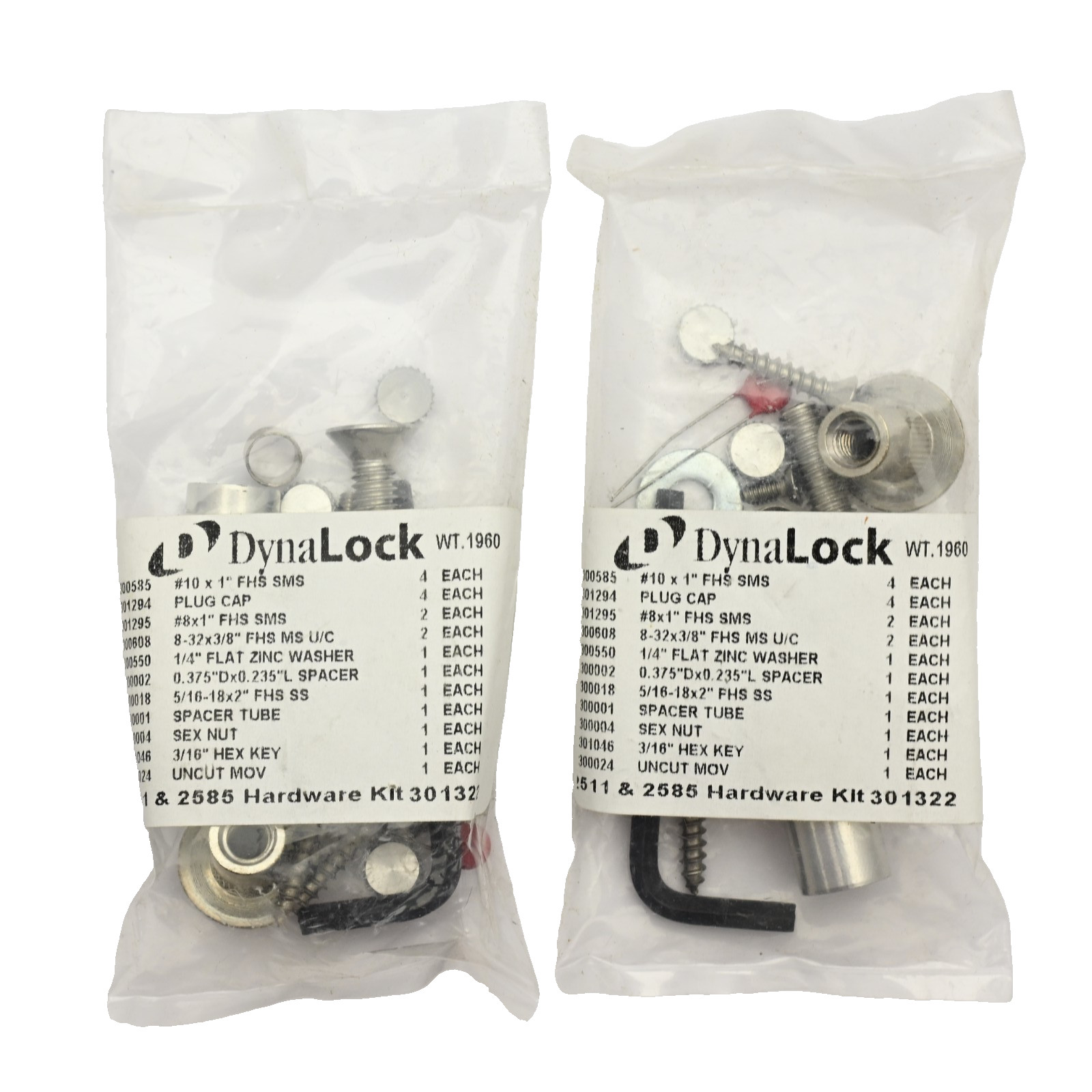 DynaLock 2522-US19 x DSM2 Dual Electromagnetic Lock, 650lbs, Outswing, Black