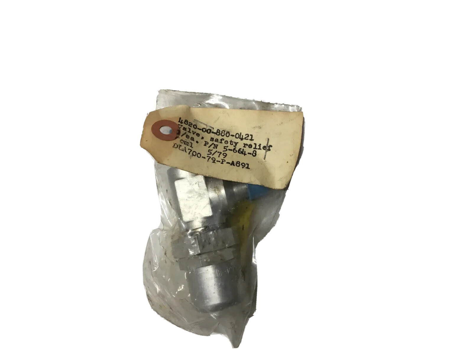 Safety Relief Valve 5-664-8 New Surplus Adjustable PSI Teledyne Republic 