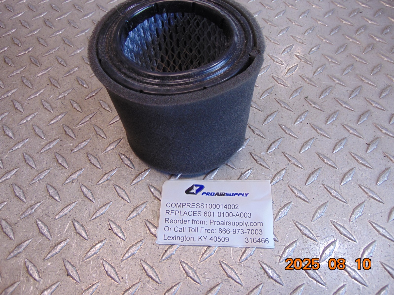 PRO AIR SUPPLY 100014002 AIR FILTER ELEMENT REPLACES 601-0100-A003