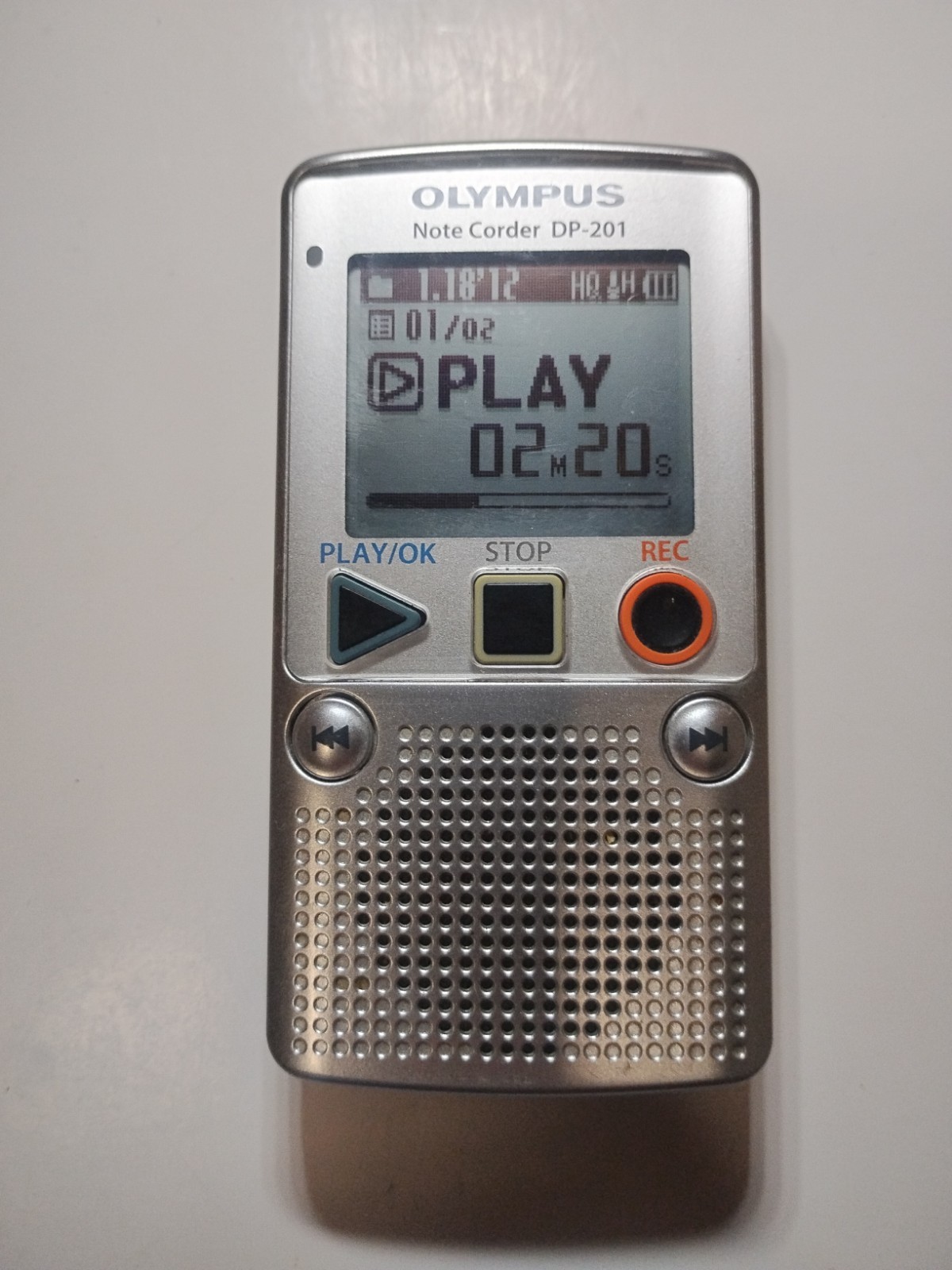 OLYMPUS Note Corder DP-201 Digital Voice Recorder 2GB Memory Tested & Working