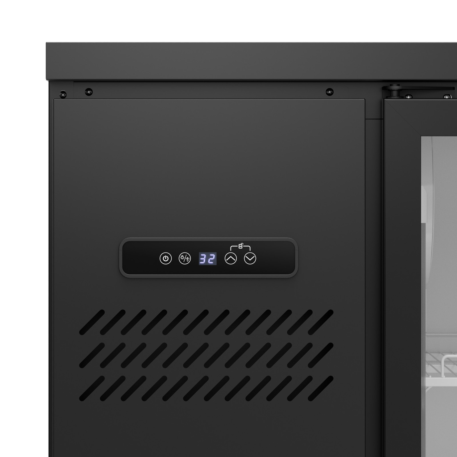 Yeego Back Bar Cooler Commercial Beverage Fridge Under Counter Glass Door Black
