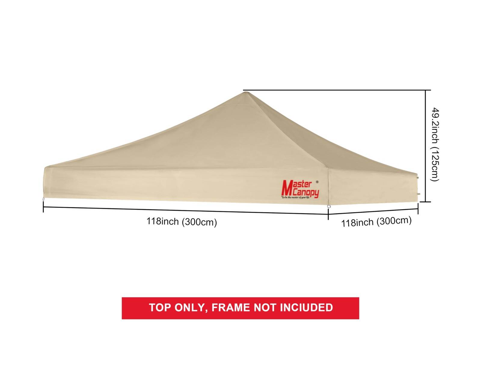 Mastercanopy Replacement Pop Up Canopy Top 10X10 Beige