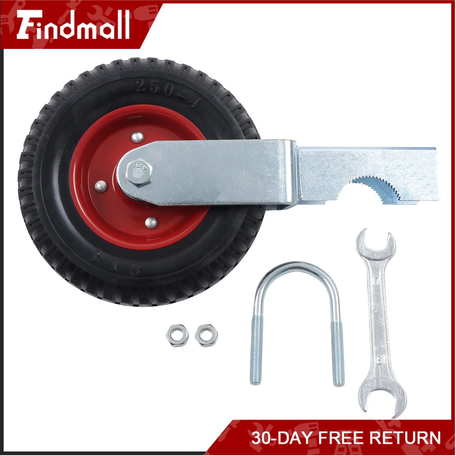 Findmall For Chain Link Fence 1-5/8-2In Diameter 8″ Caster Wheel Gate 400Lbs