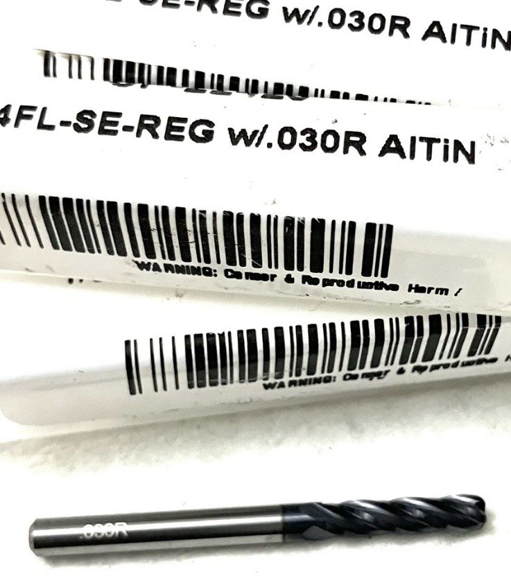 5PC Carbide Plus CP-22420 1/8″ 4FL Corner Radius End Mill .03R Carbide AlTiN NEW