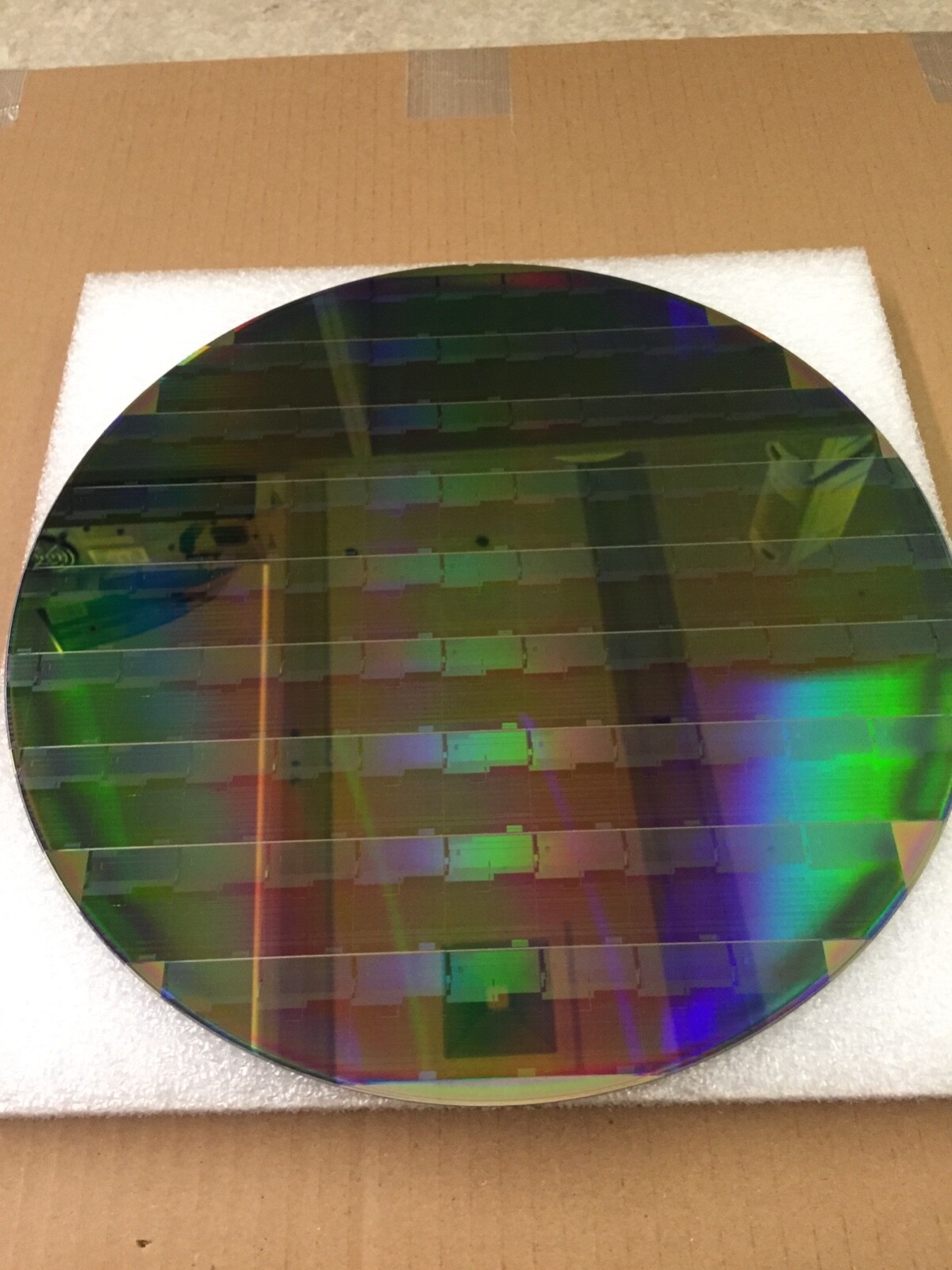 silicon wafer 12” 300mm copper pattern reclaim. Art, CPU, electronics, gifts