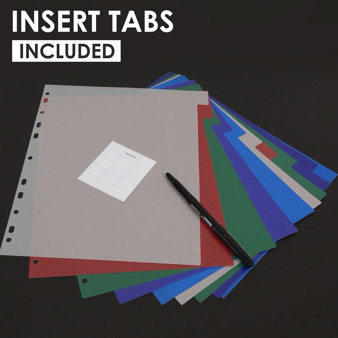 Bazic Products Binder Dividers, 10 Color Tabs, 8.5 x 11 in. (4 PACK)