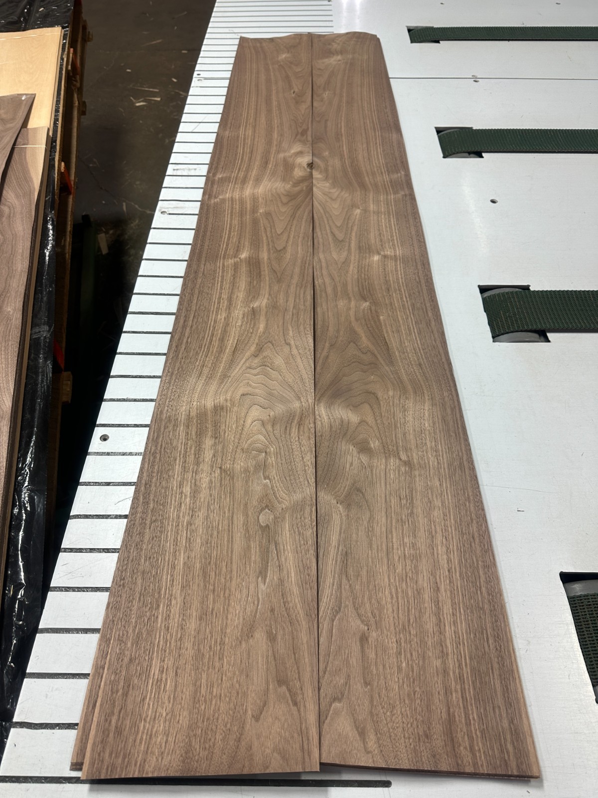 Walnut Raw Wood Veneer 2 sheets 75» x 9» 316F