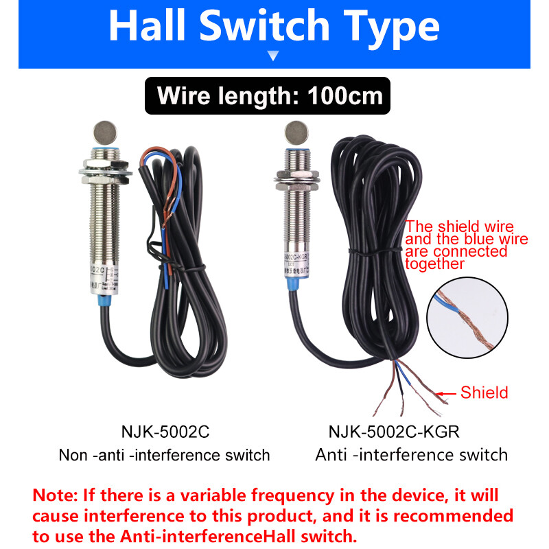 AC 110V-230V DC 8-24V Digital Tachometer RPM Motor Speed Meter Hall Sensor NPN
