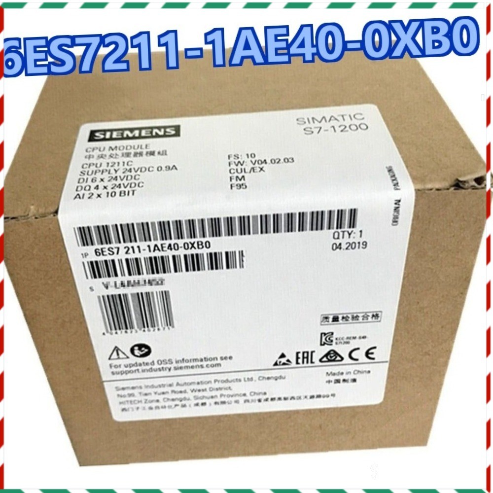 6ES7211-1AE40-0XB0 6ES7 211-1AE40-0XB0 NEW SIEMENS SIMATIC S7-1200 CPU 1211C New