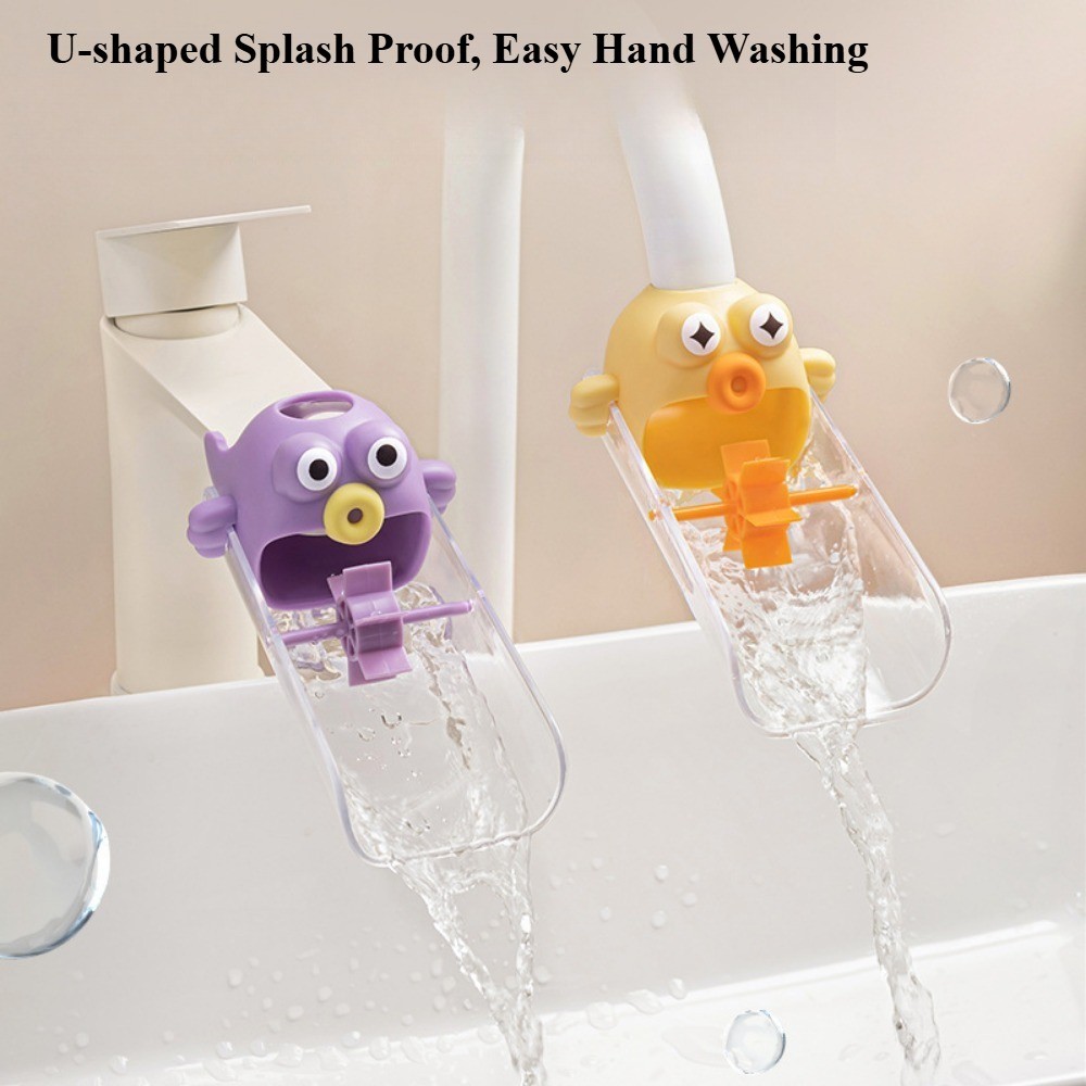Playful BPA-Free Non-Toxic Splash-Proof Reusable Sturdy Hygienic Faucet Extender