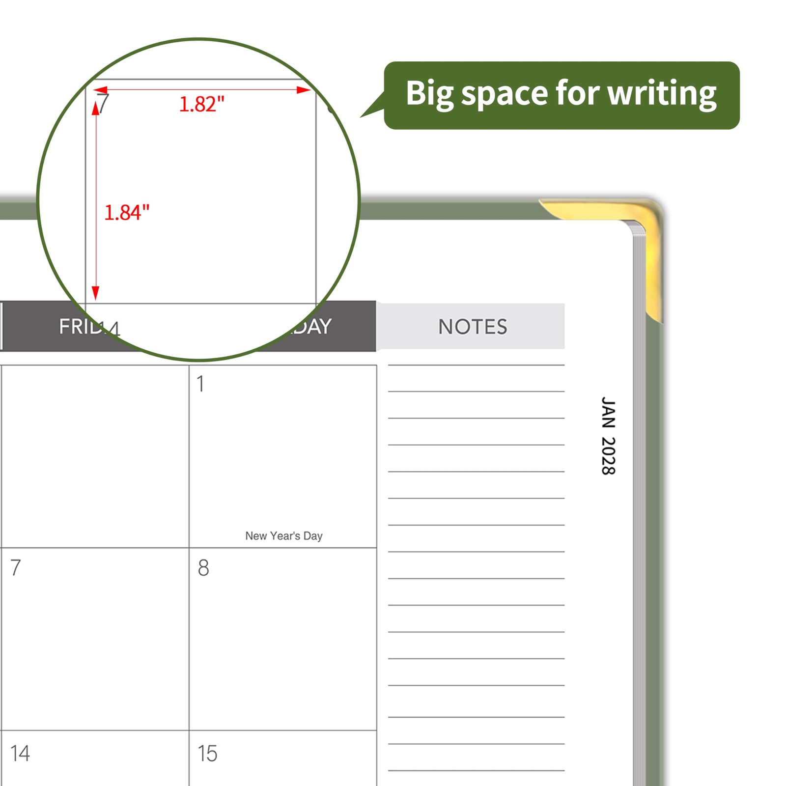 3 Year Monthly Planner 20262028 8.5 x 11 Spiral Bound Notes Pages for School &