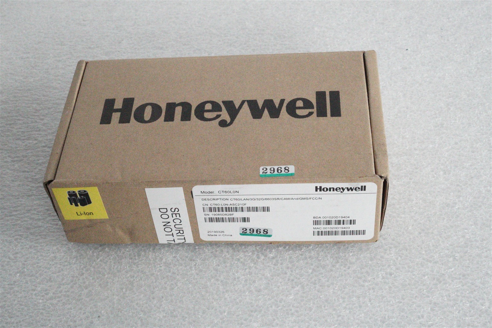 Honeywell Dolphin CT60 Mobile Handheld Computer CT60-L0N-ASC210F New W Battery