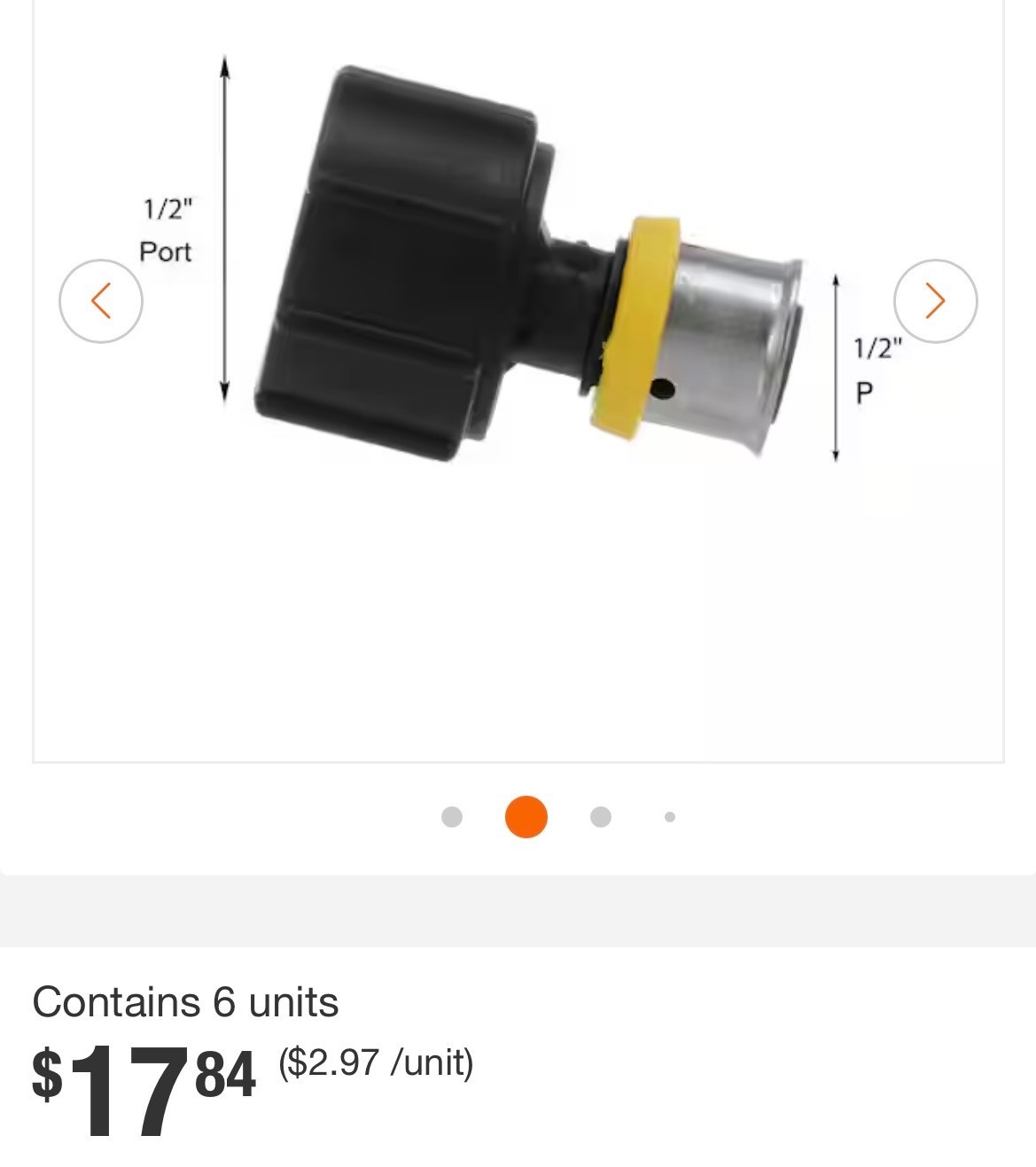 Viega Manabloc 1/2 in. Press x Port Polymer Port Adapter (6-Pack)