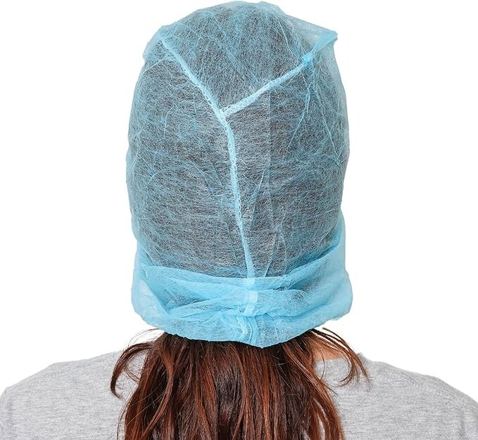Blue Disposable Non-Woven Hoods (1000 pcs/Case) – Latex-Free Multi-Purpose Cover