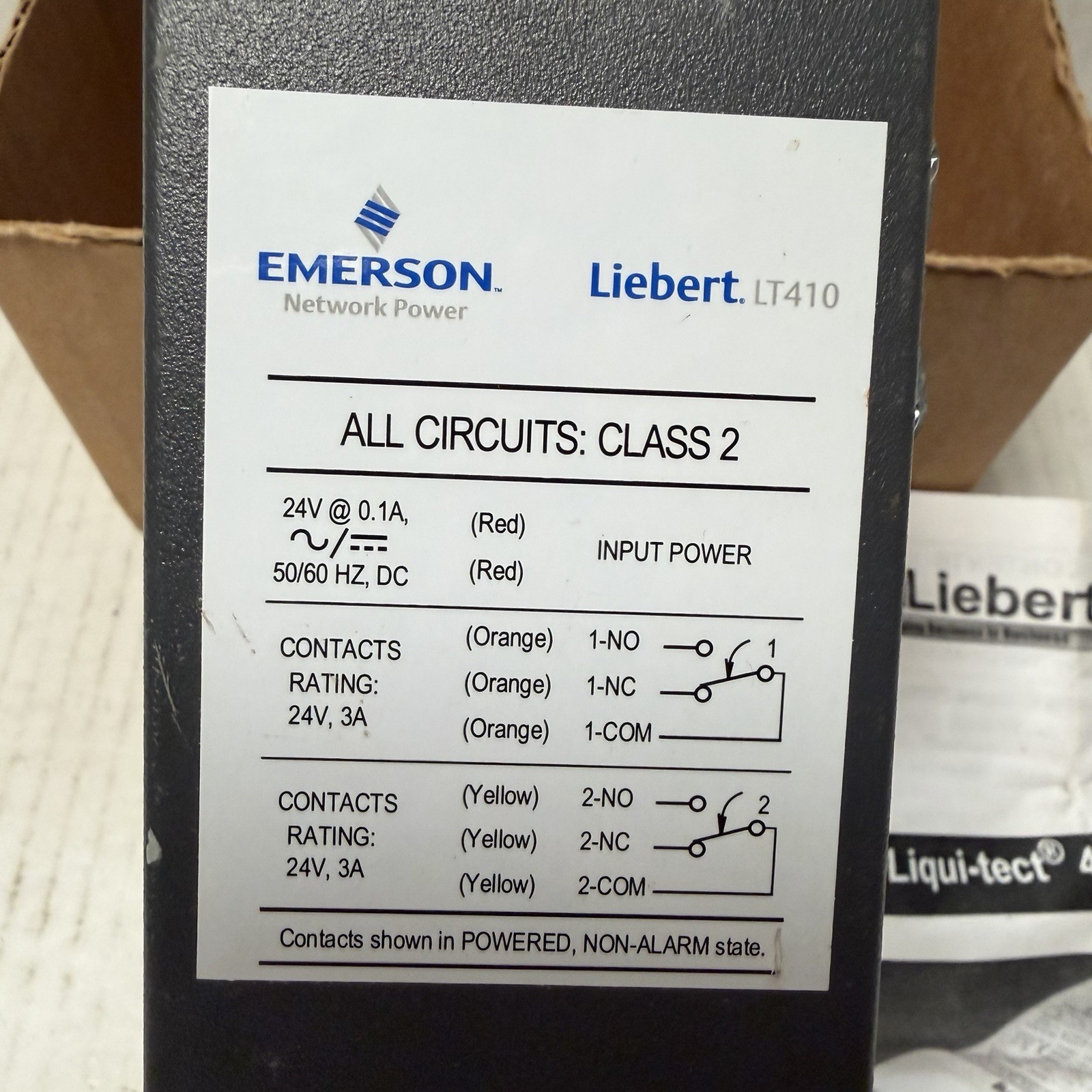EMERSON Liebert Liqui-Tect 410 (LT410) Point Leak Detection Sensor.