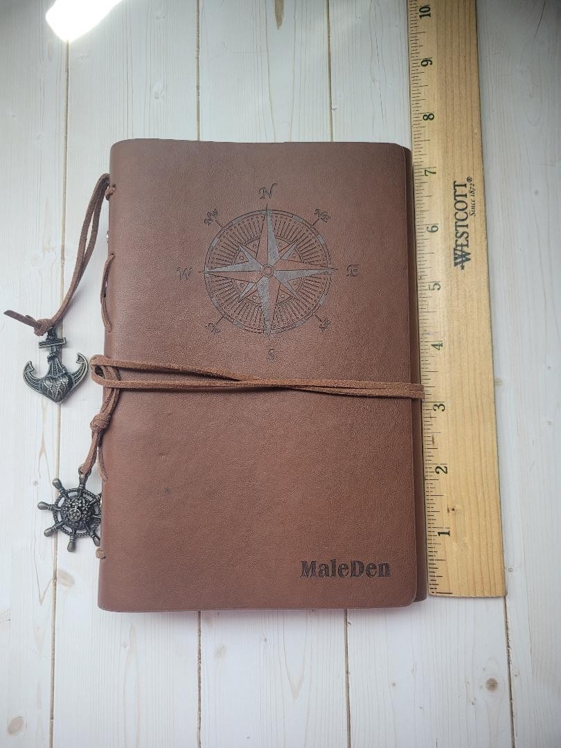 A6 Maleden Refillable Spiral Daily Notepad Classic Embossed Travel Journal Diary