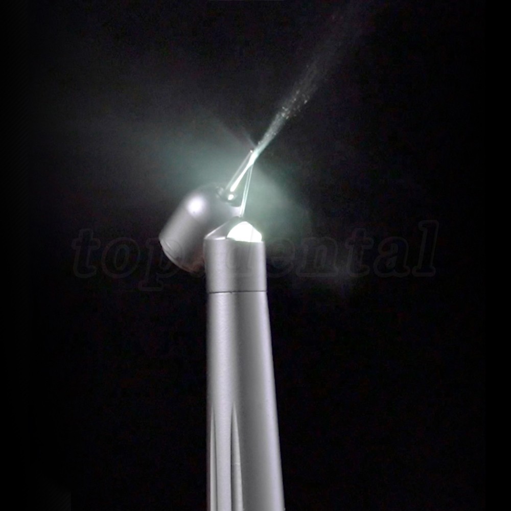 LED Dental Surgical Handpiece 45 Degree High Speed Turbine 4 Hole Rare Exhaust