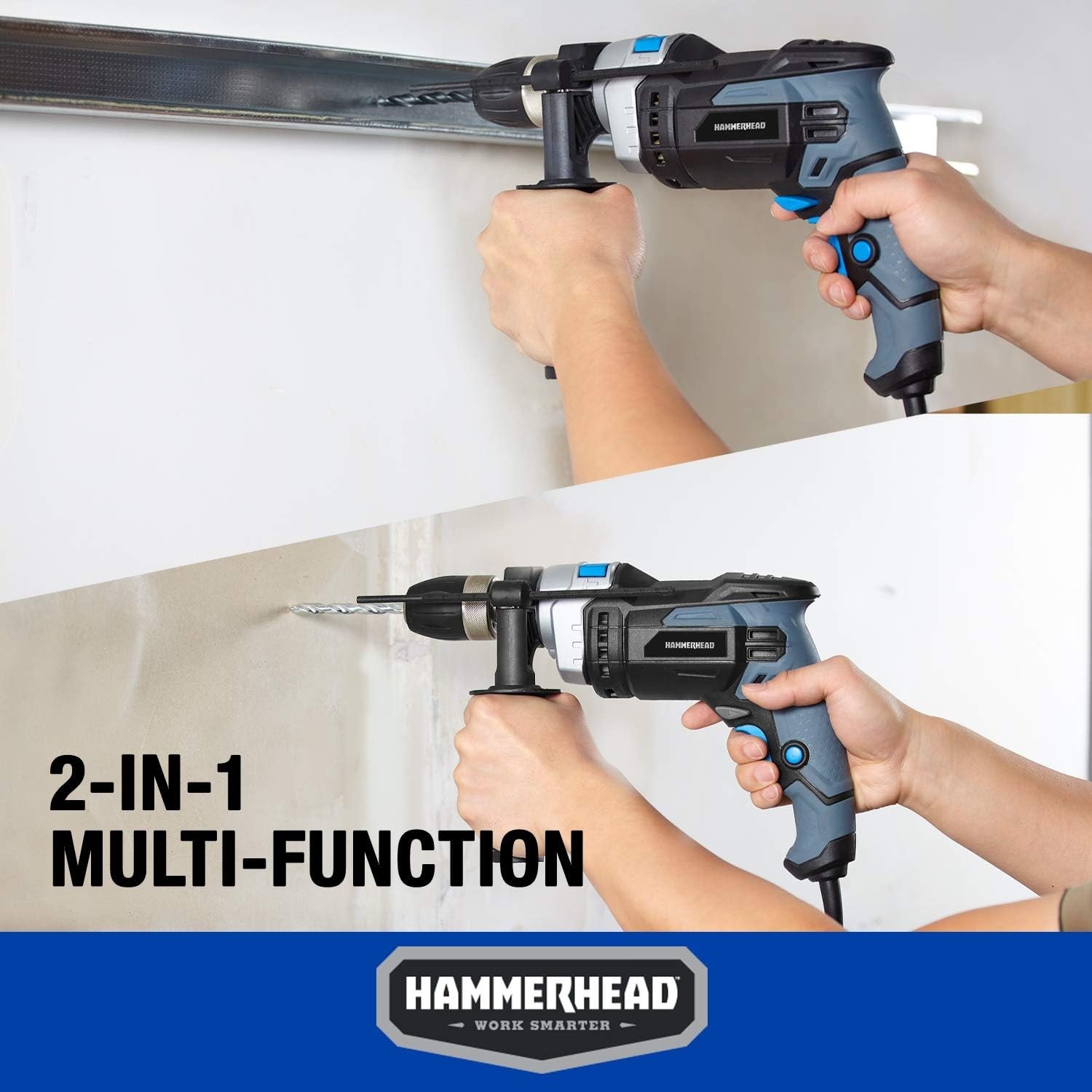 Multi-Function 1/2 Inch Hammer Drill – 7.5A Power & Variable Speed Control