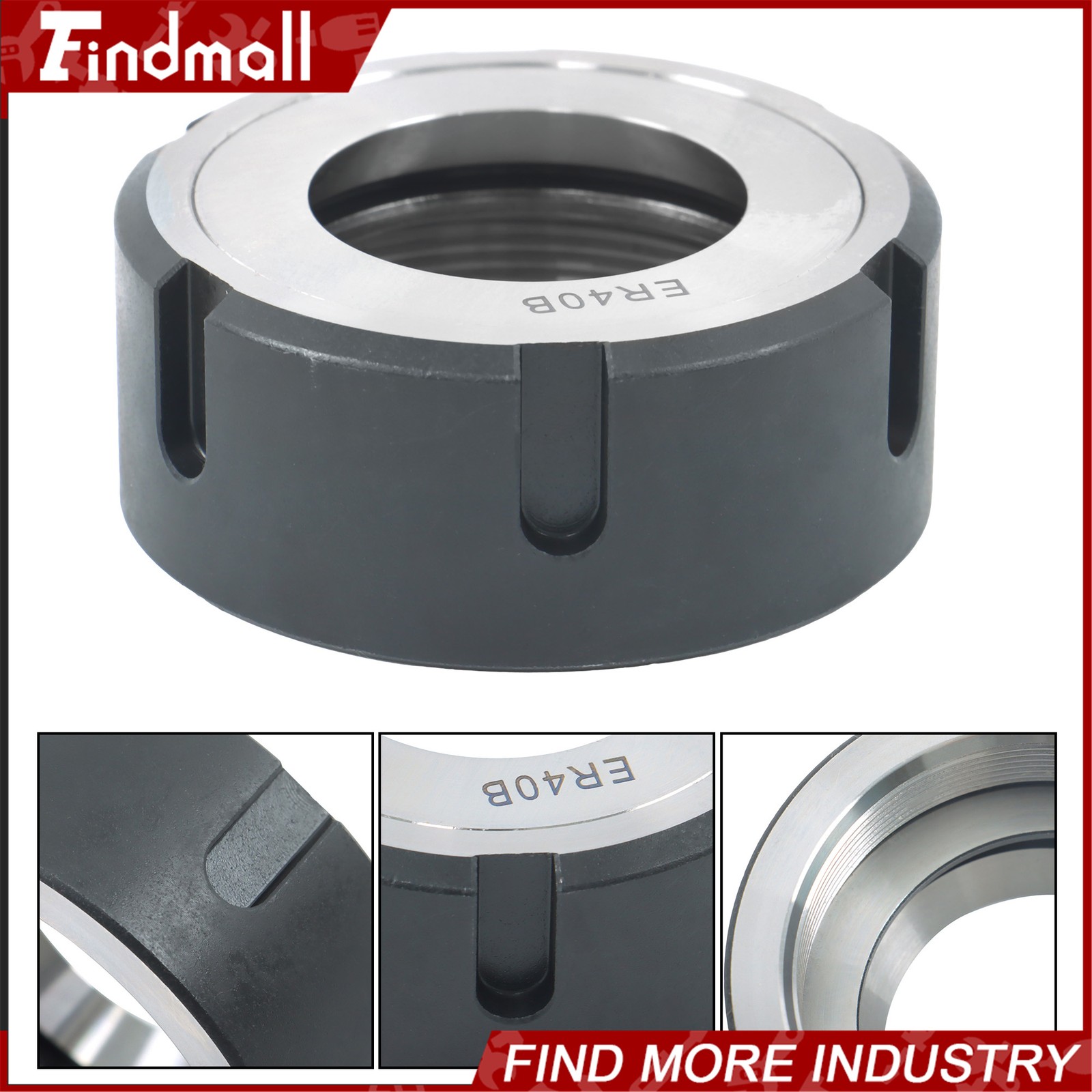 Findmall Precision ER40 Ball Bearing Collet Nut for Tool Holder