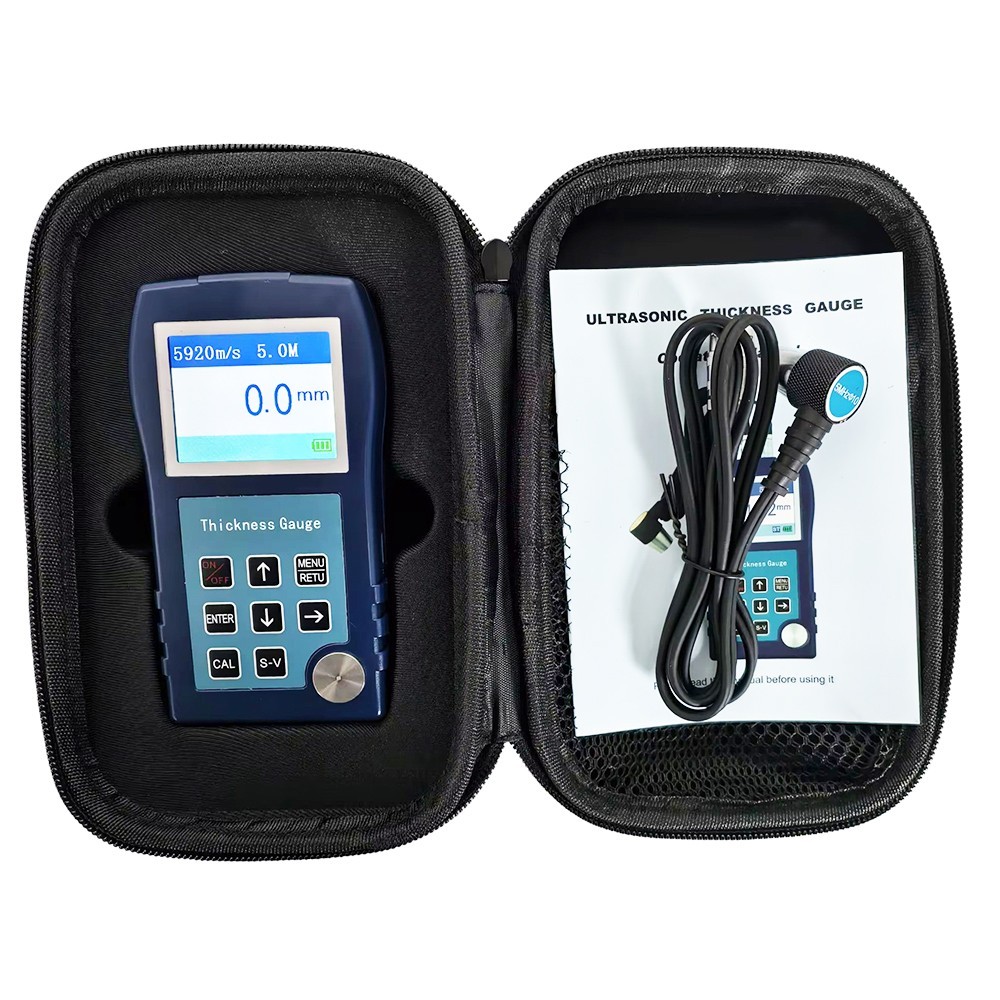 Digital Ultrasonic Thickness Tester Gauge Steel Copper Metal Plastic 0.9-300mm