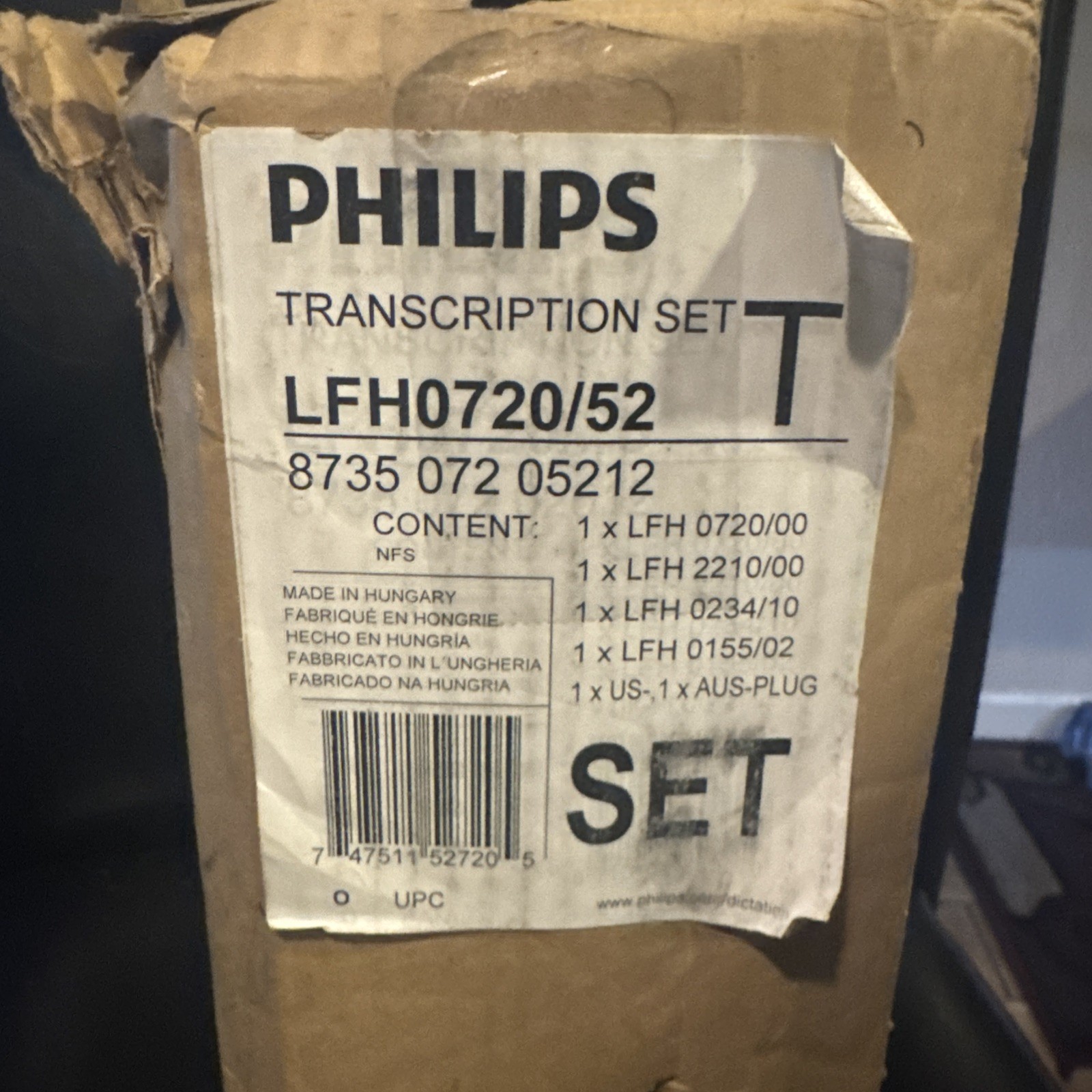 Philips Mini Cassette Transcription Kit LFH-0720/52 Transcriber