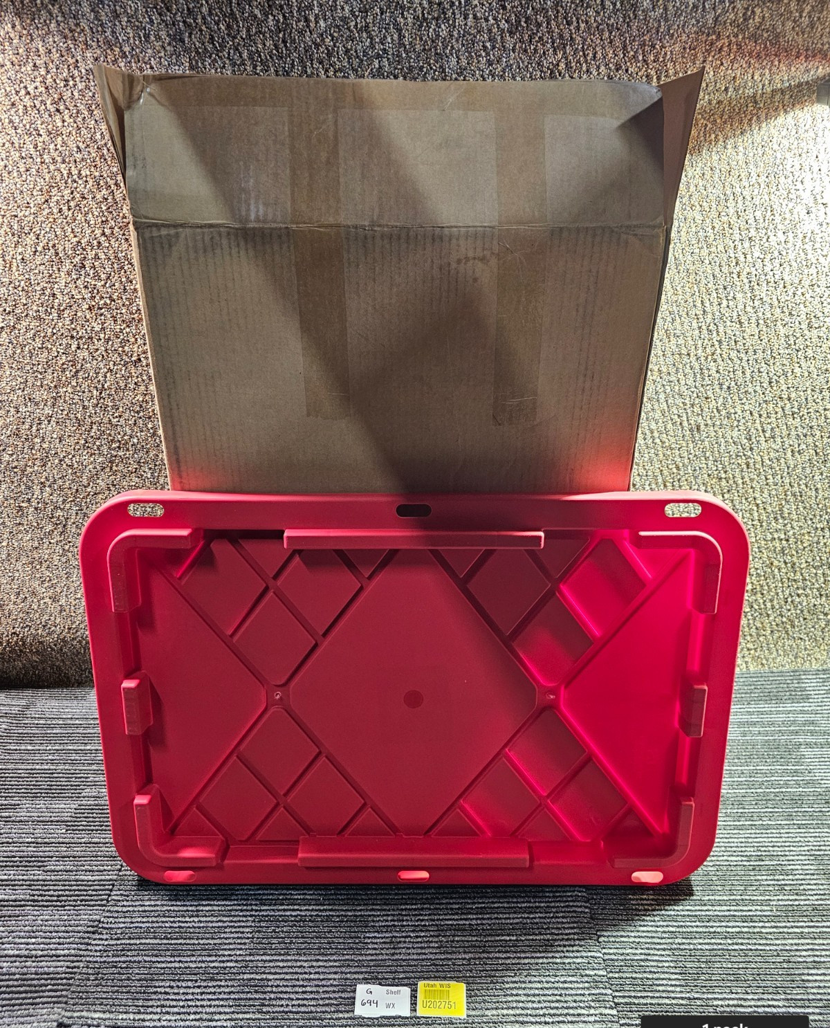 (QTY 2) Greenmade 30-in. x 20-in. Red Snap Lock LID For 27 Gallon Storage Box