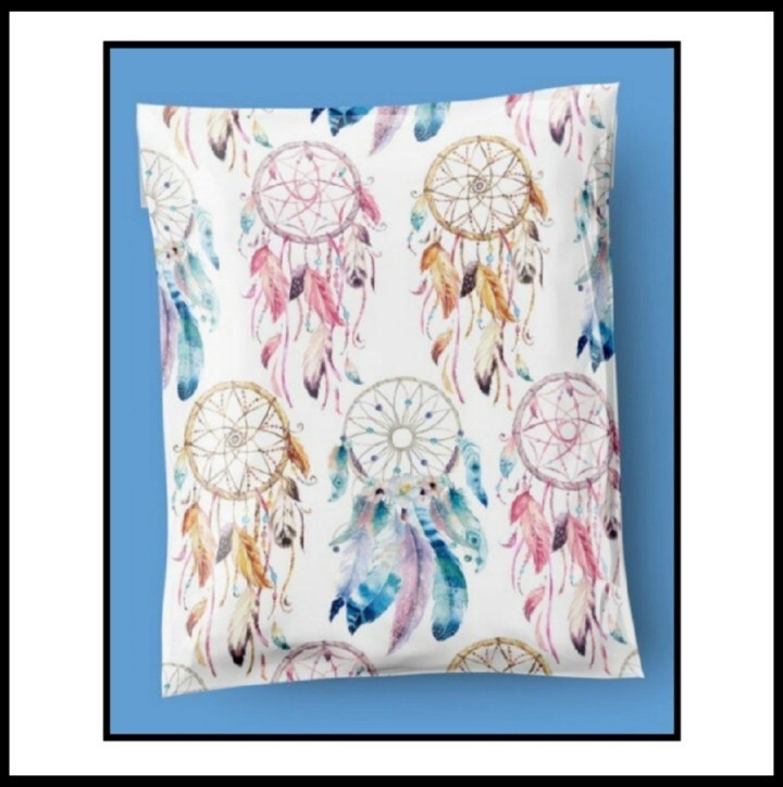 🆕 Polymailer ●BOHO COLORFUL DREAMCATCHERS● (30) 6″X9″ And (20) 10″X13″.