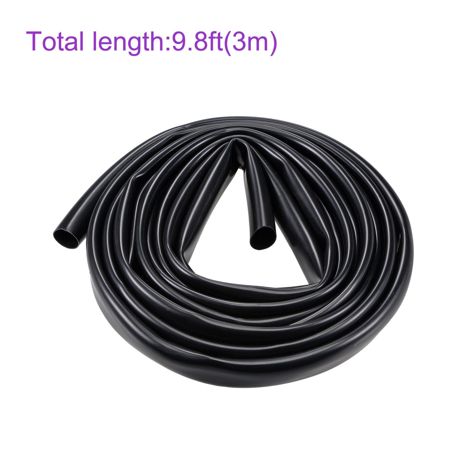 Flexible PVC Hose 12mm ID 13mm OD 3.0m/9.8ft Length Black