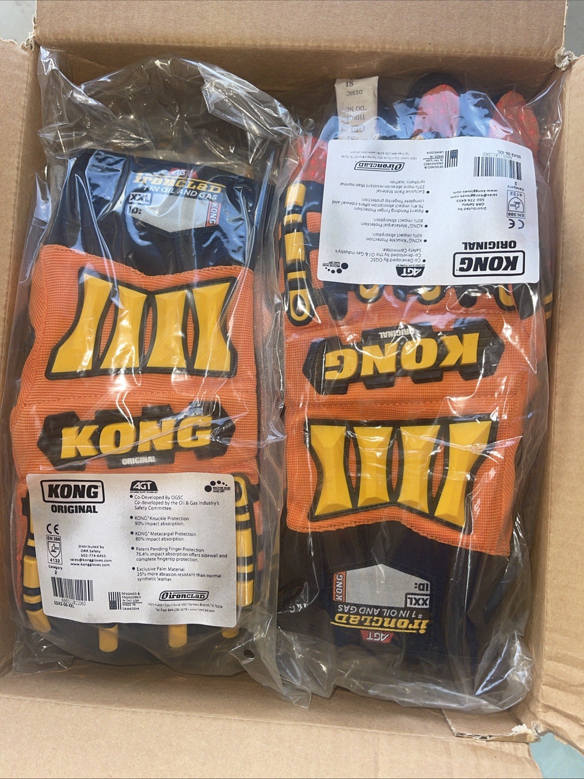 Kong Original By Ironclad Mechanics Oil and Gas Size XXL Gloves