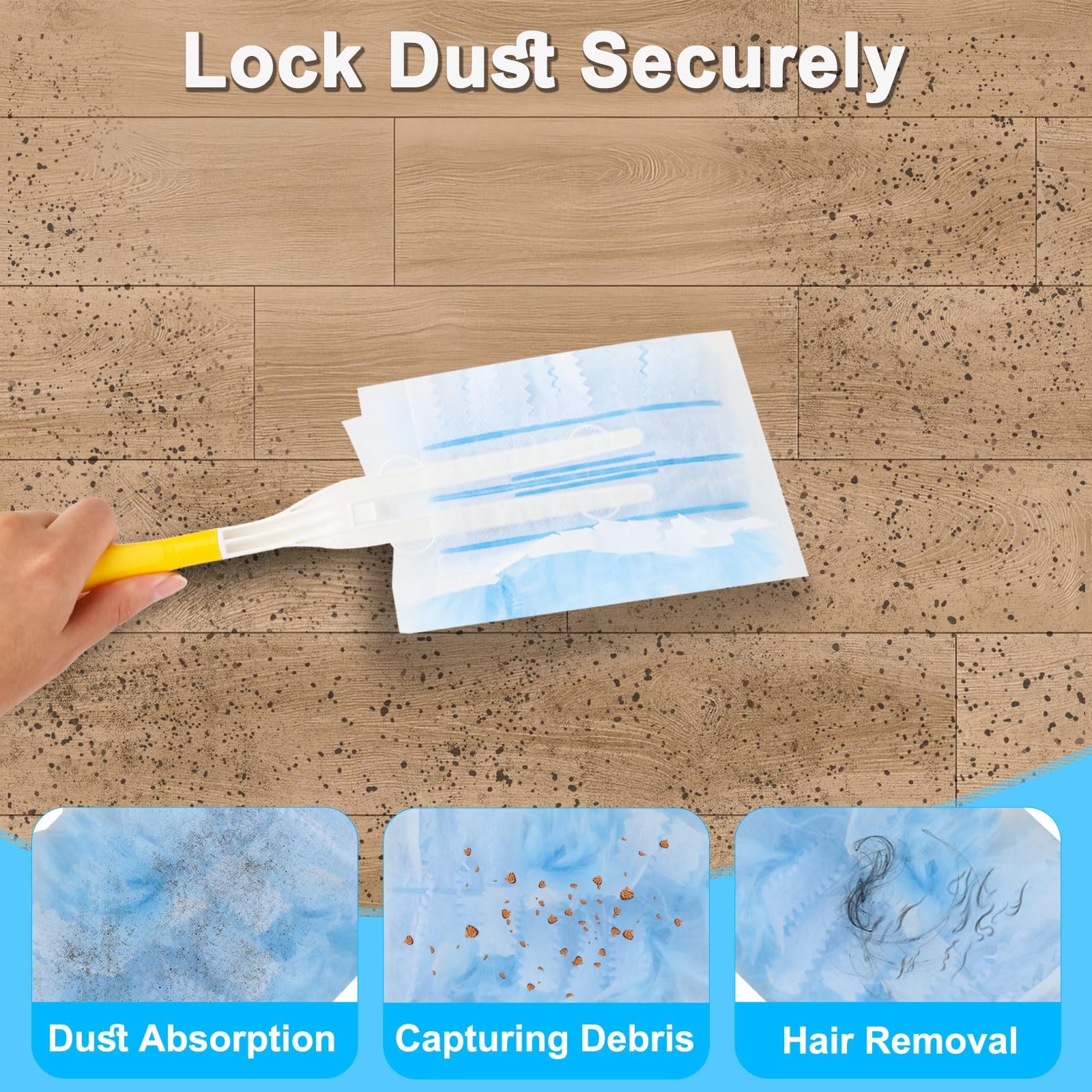 Pefacy Duster Refill Cleaning 2 Handles, Heavy Duty Disposable Duster Kit